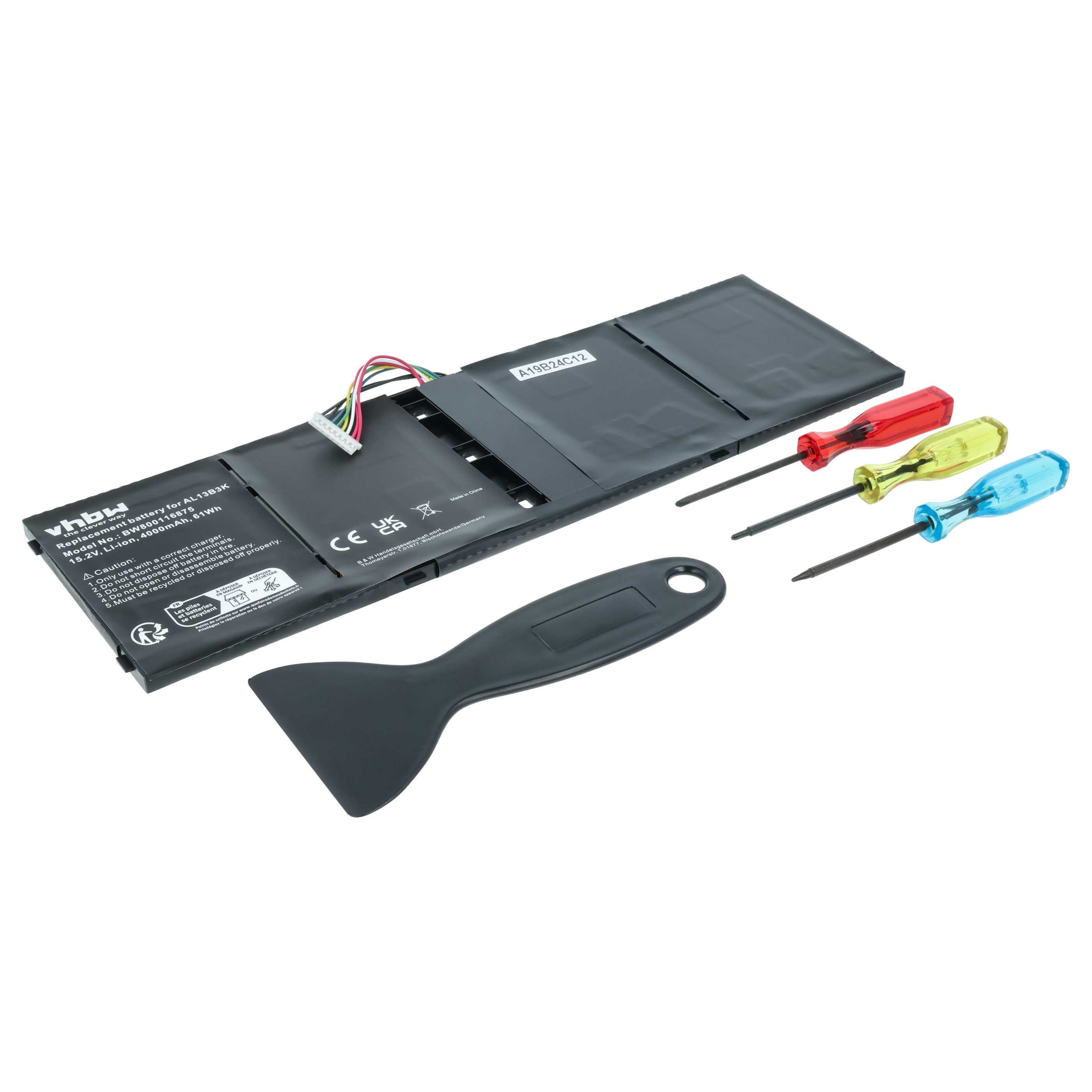 Akumulator do laptopa zamiennik Acer 4ICP6/60/78, 41CP6/60/80, 41CP6/60/78 - 4000 mAh 15 V Li-Ion, czarny
