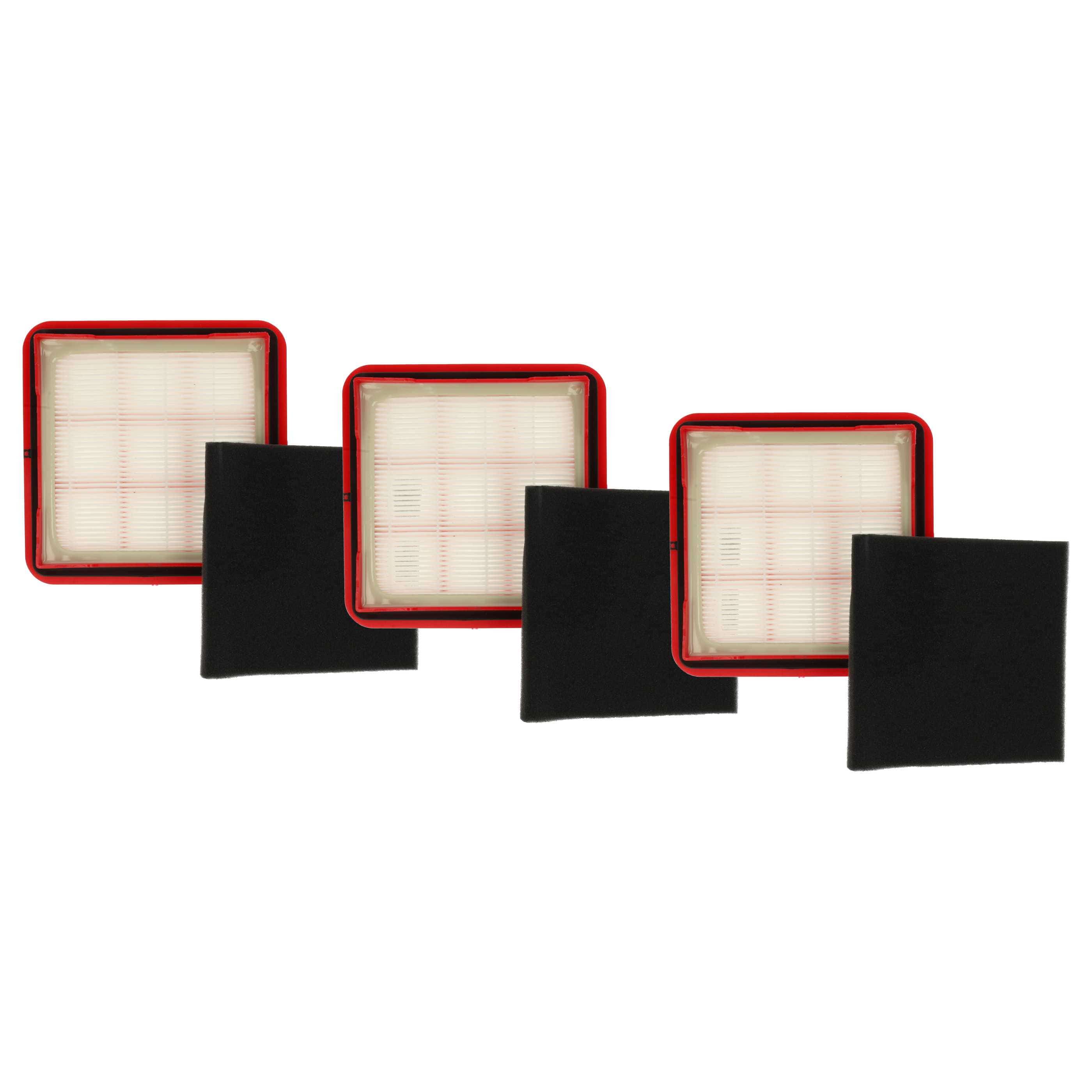 3x foam filter / motor filter replaces 9178015317 for Grundig Vacuum Cleaner, 14.3 x 14.3 cm