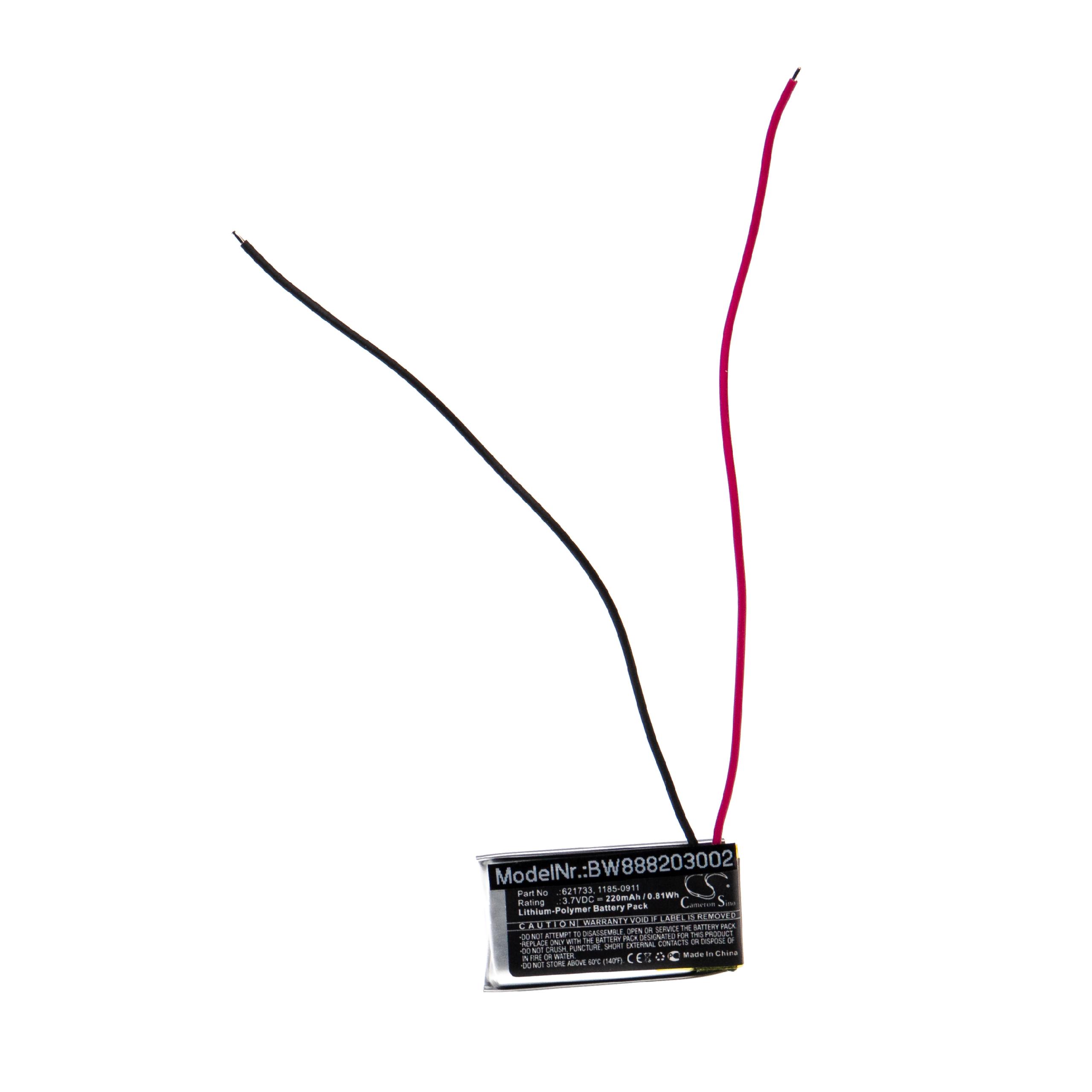 Akumulator do słuchawek bezprzewodowych zamiennik Sony 621733, 1185-0911 - 220 mAh 3,7 V LiPo