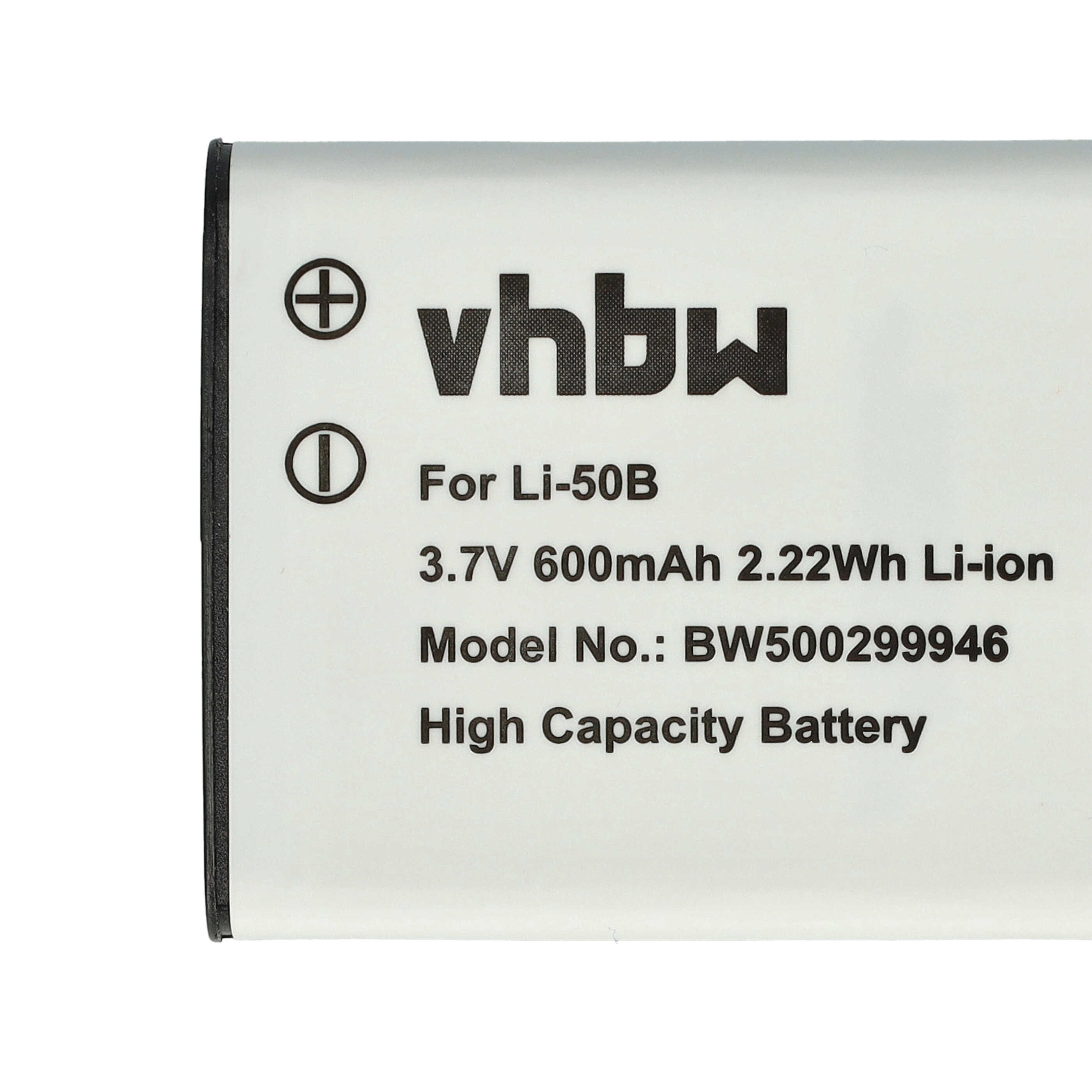 Battery Replacement for Casio NP-10, NP-150 - 600mAh, 3.6V, Li-Ion