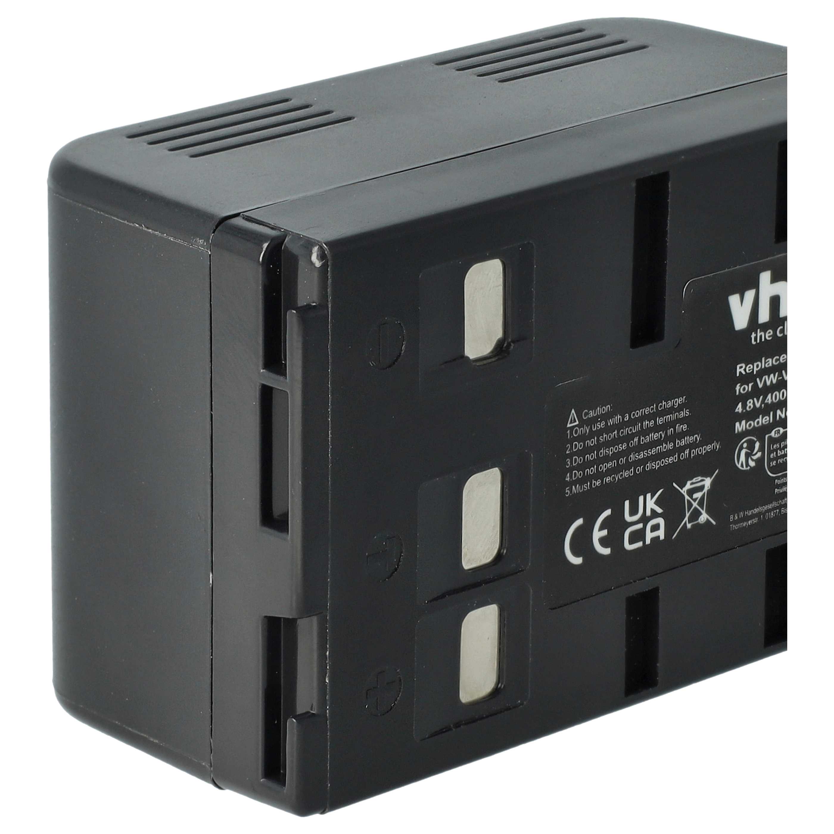 Videokamera-Akku (2 Stück) als Ersatz für Panasonic HHR-V211, PV211, HHR-V212 für Philips - 4000mAh 4,8V NiMH