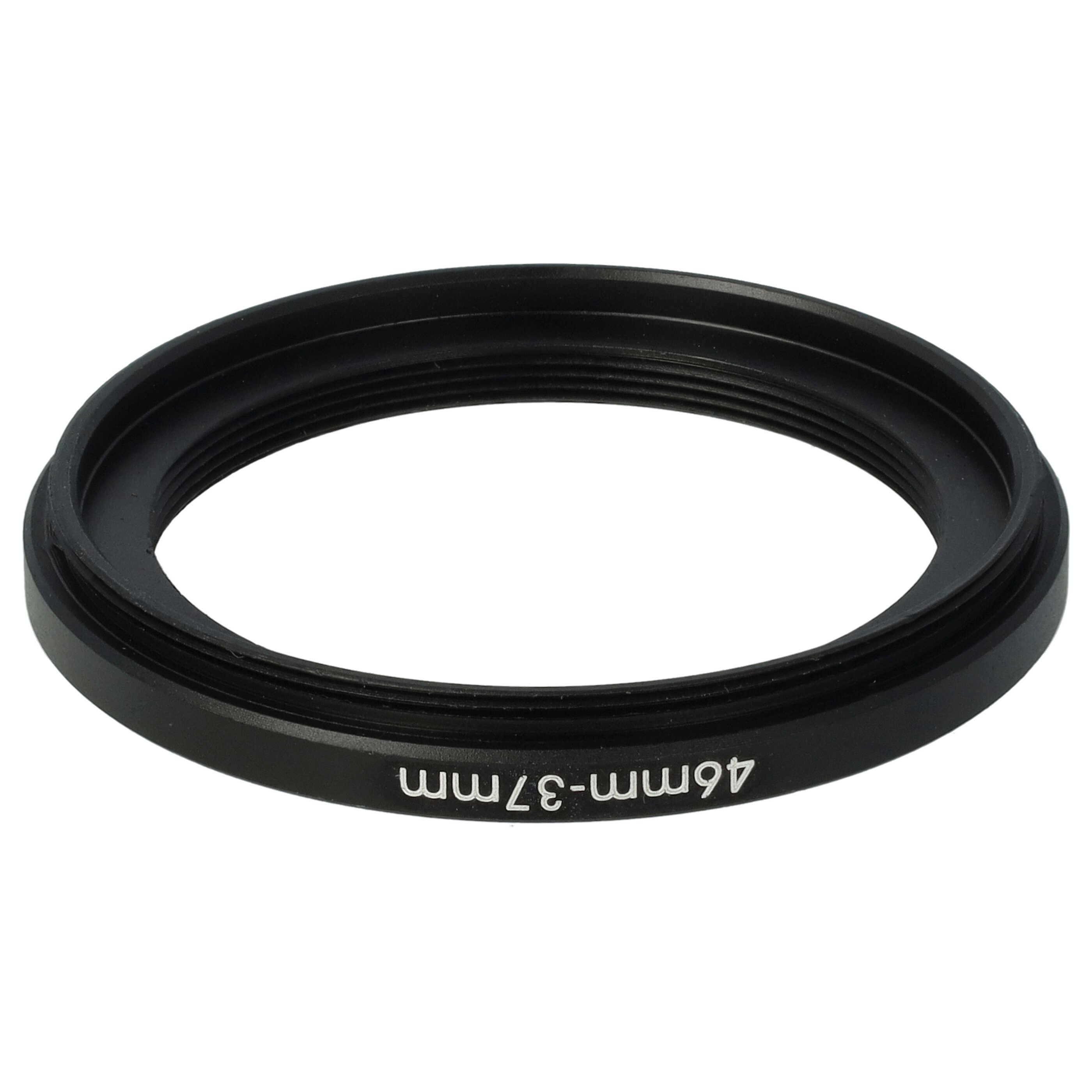 Step-Down-Ring Adapter von 46 mm auf 37 mm passend für Kamera Objektiv - Filteradapter, Metall, schwarz