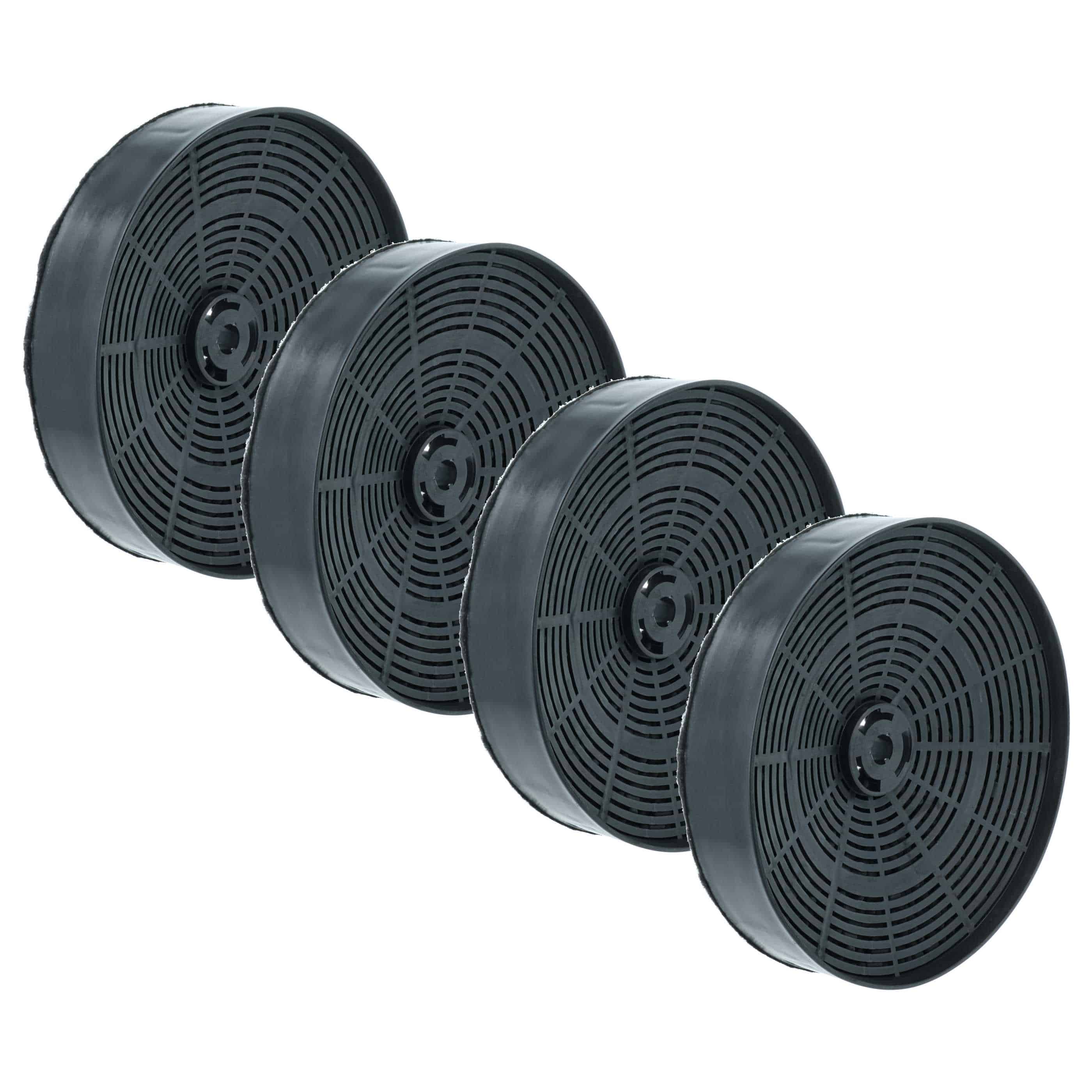 4x Filtres à charbon actif remplace AEG 400613481/3, 400600923/9, 400613483/9, 400613482/1 pour hotte Zanussi