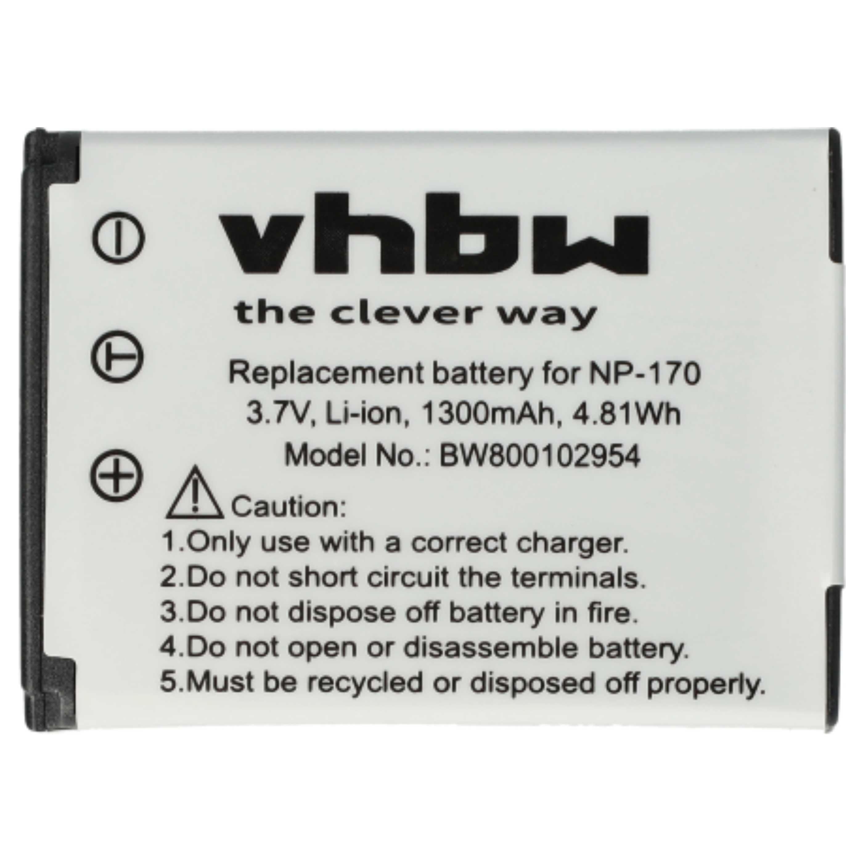 Videocamera 3x Battery replaces Aiptek 084-07042L-062 - 1300 mAh 3.7 V Li-Ion