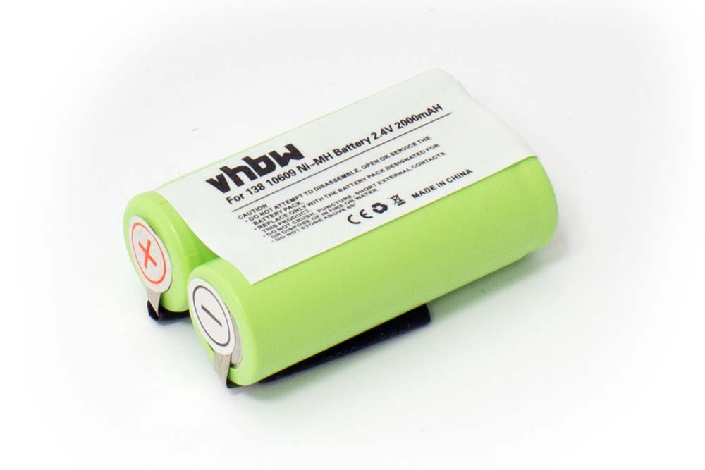 Electric Razor Battery Replacement for 138 10609 - 2000mAh 2.4V NiMH