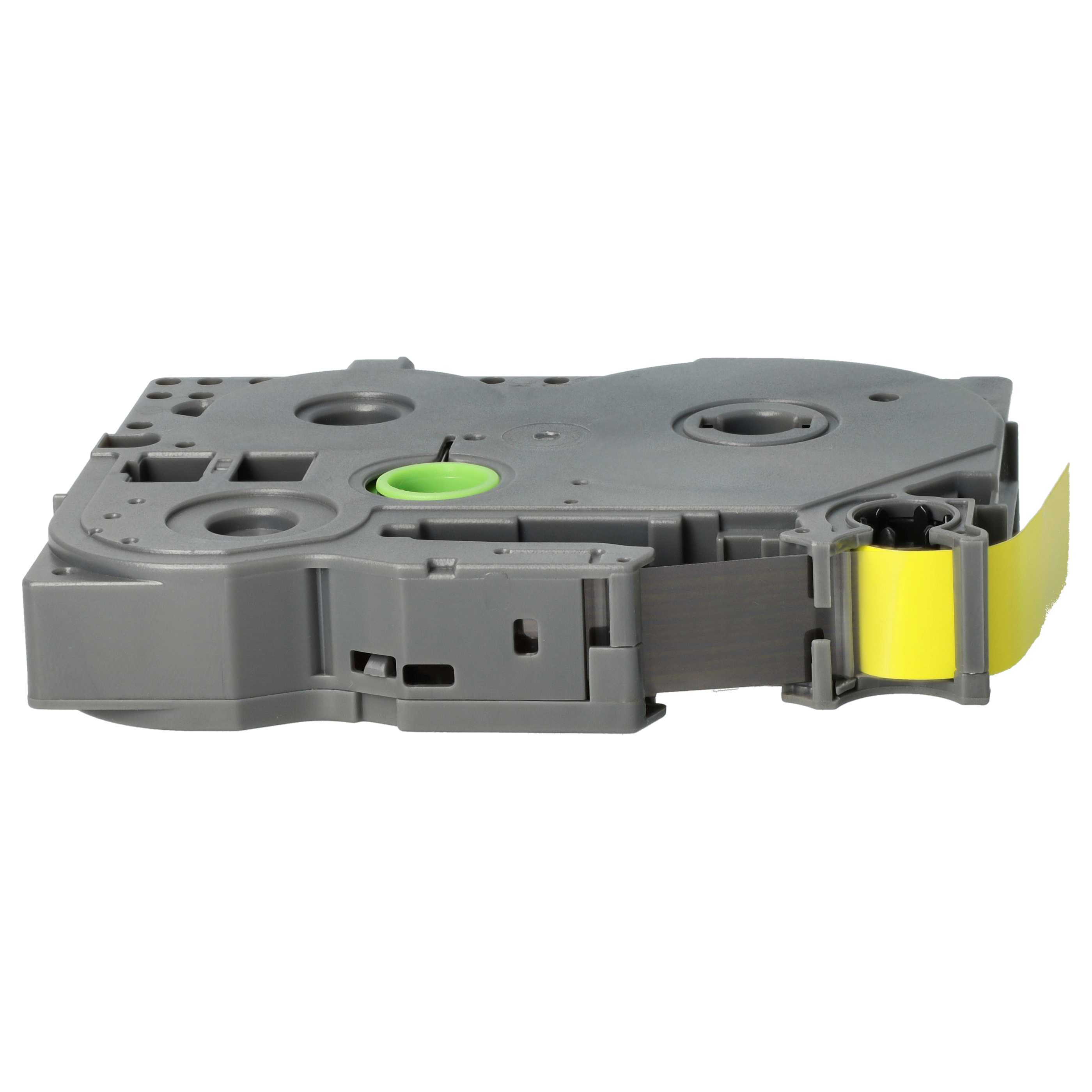 2x Label Tape replaces Brother TZE-631S - 12 mm Black to Yellow
