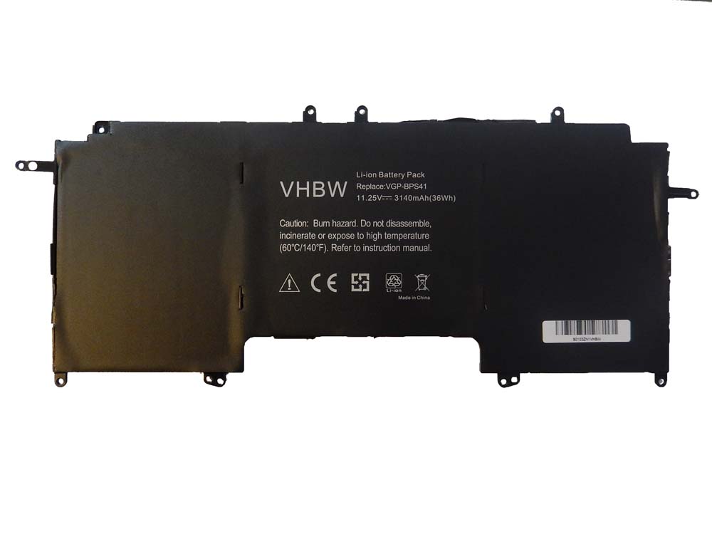 Notebook-Akku als Ersatz für Sony VGP-BPS41 - 3140mAh 11,25V Li-Ion