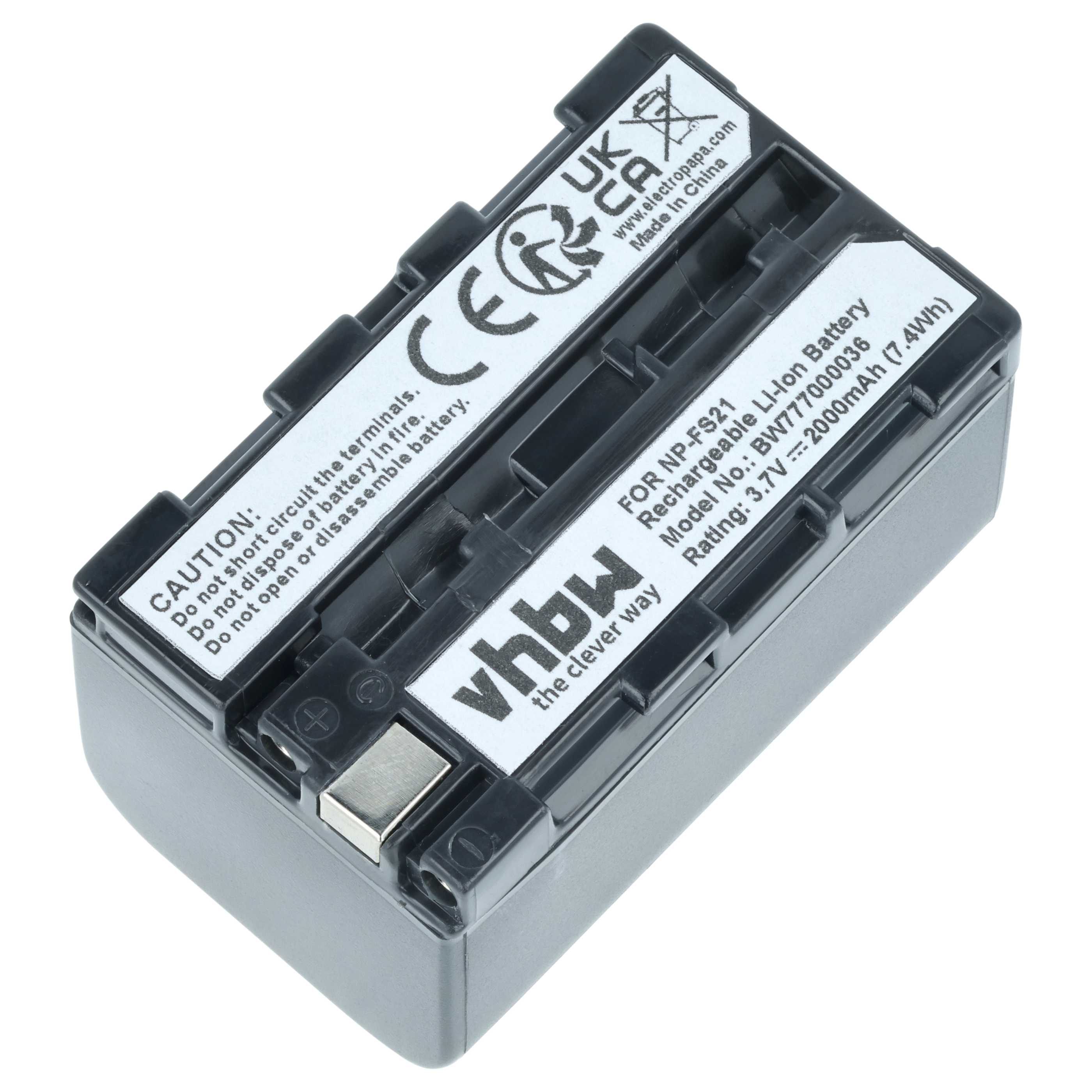Videocamera 2x Battery replaces Sony NP-FM11, NP-FS10, NP-F11, NP-FM10, NP-F10 - 2000 mAh 3.6 V Li-Ion