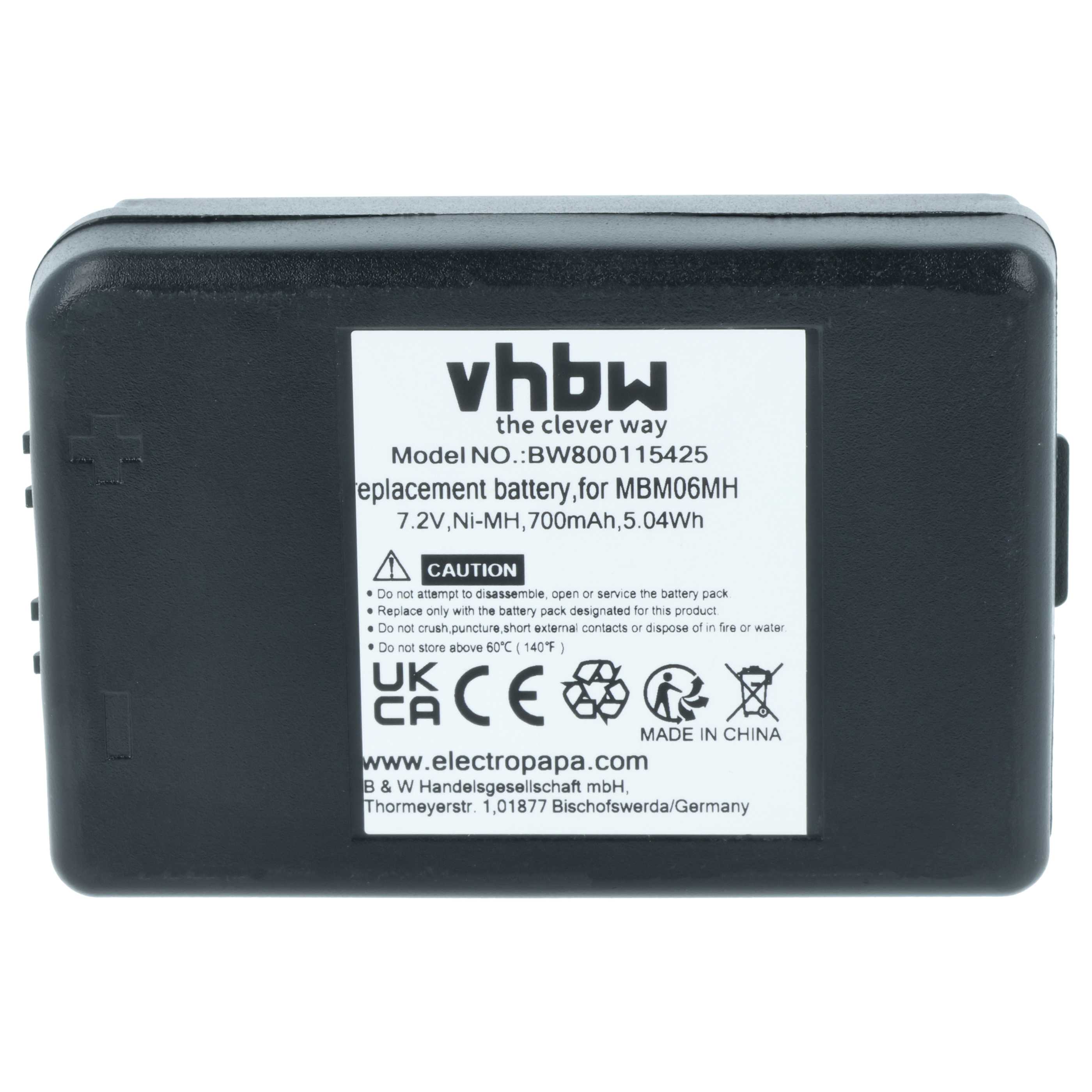 5x Akumulator do zdalnego sterowania zamiennik Autec MBM06MH - 700mAh 7,2V NiMH