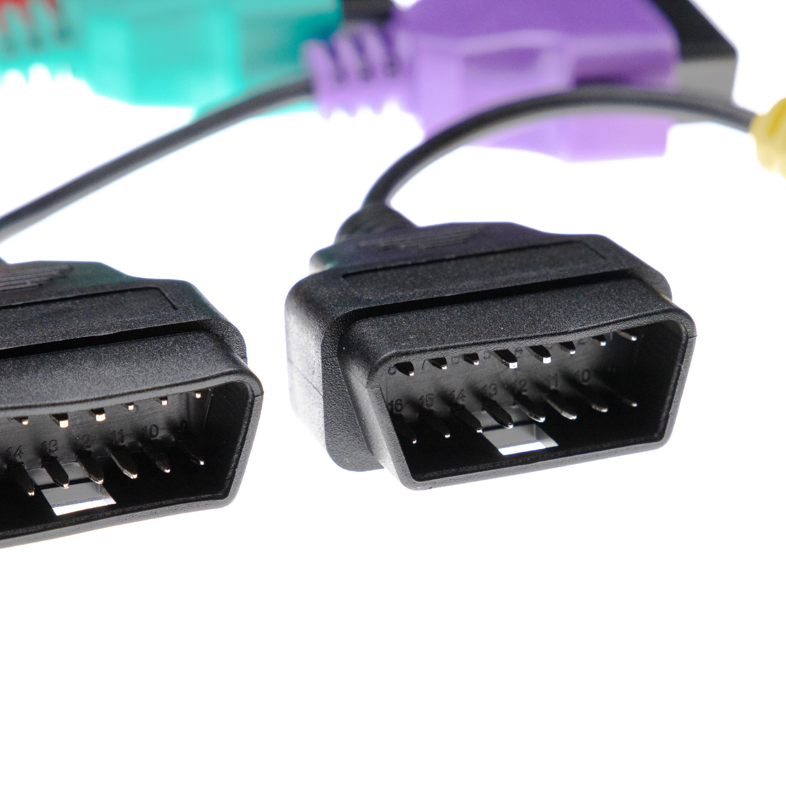vhbw 4x OBD2 Adapter-Set 16Pin-OBD1 auf OBD2 für Alfa Romeo, Fiat, Lancia Giulietta