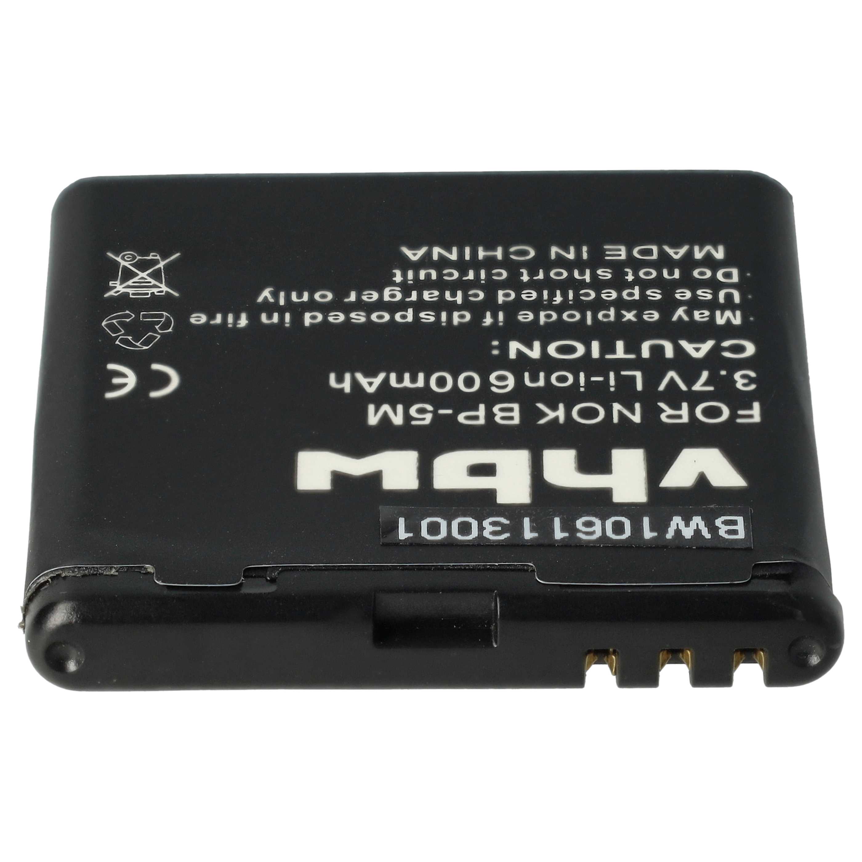 Akumulator do telefonu smartfona zamiennik Nokia BP-5M - 600 mAh 3,7 V Li-Ion