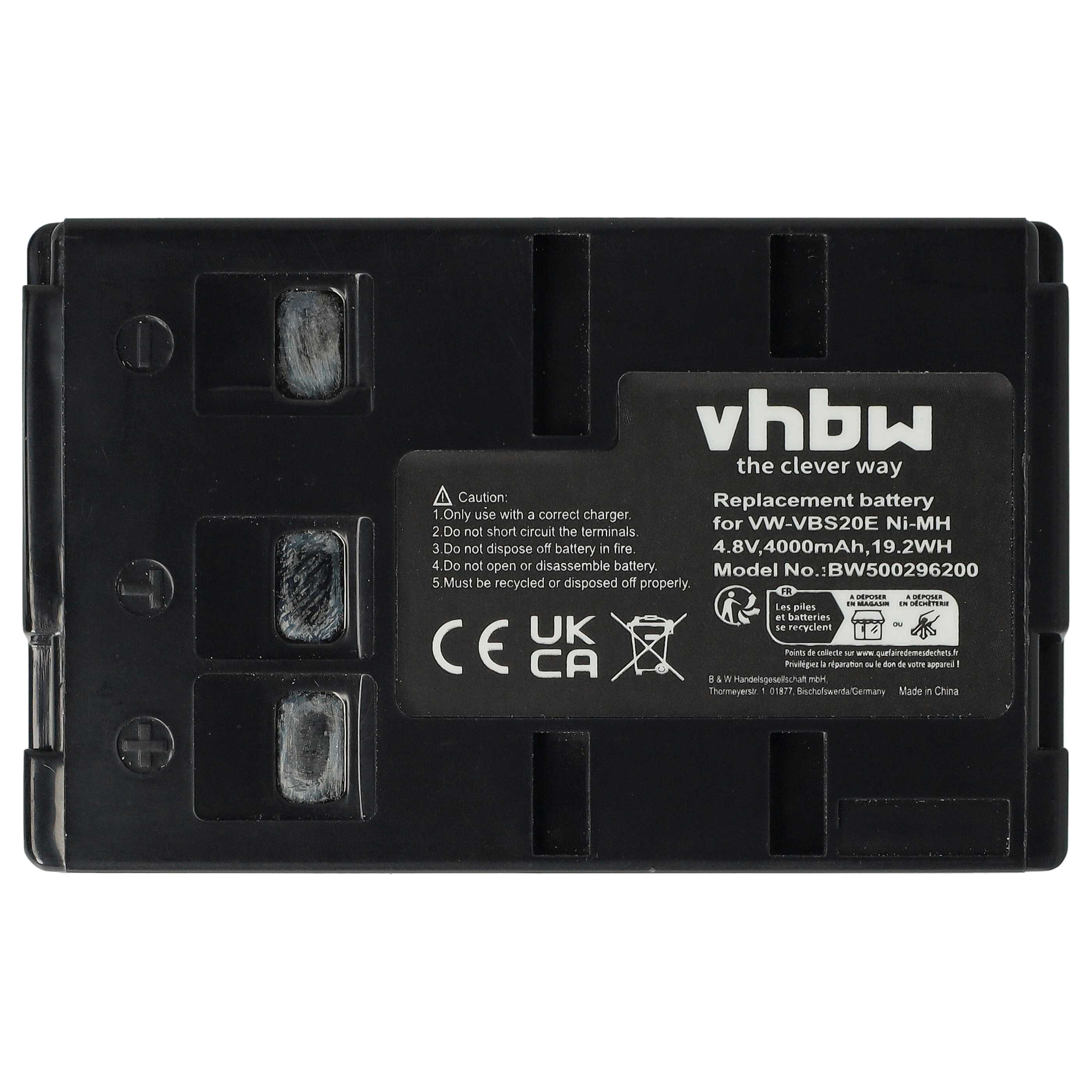 Videokamera-Akku (2 Stück) als Ersatz für Panasonic HHR-V211, PV211, HHR-V212 für Philips - 4000mAh 4,8V NiMH