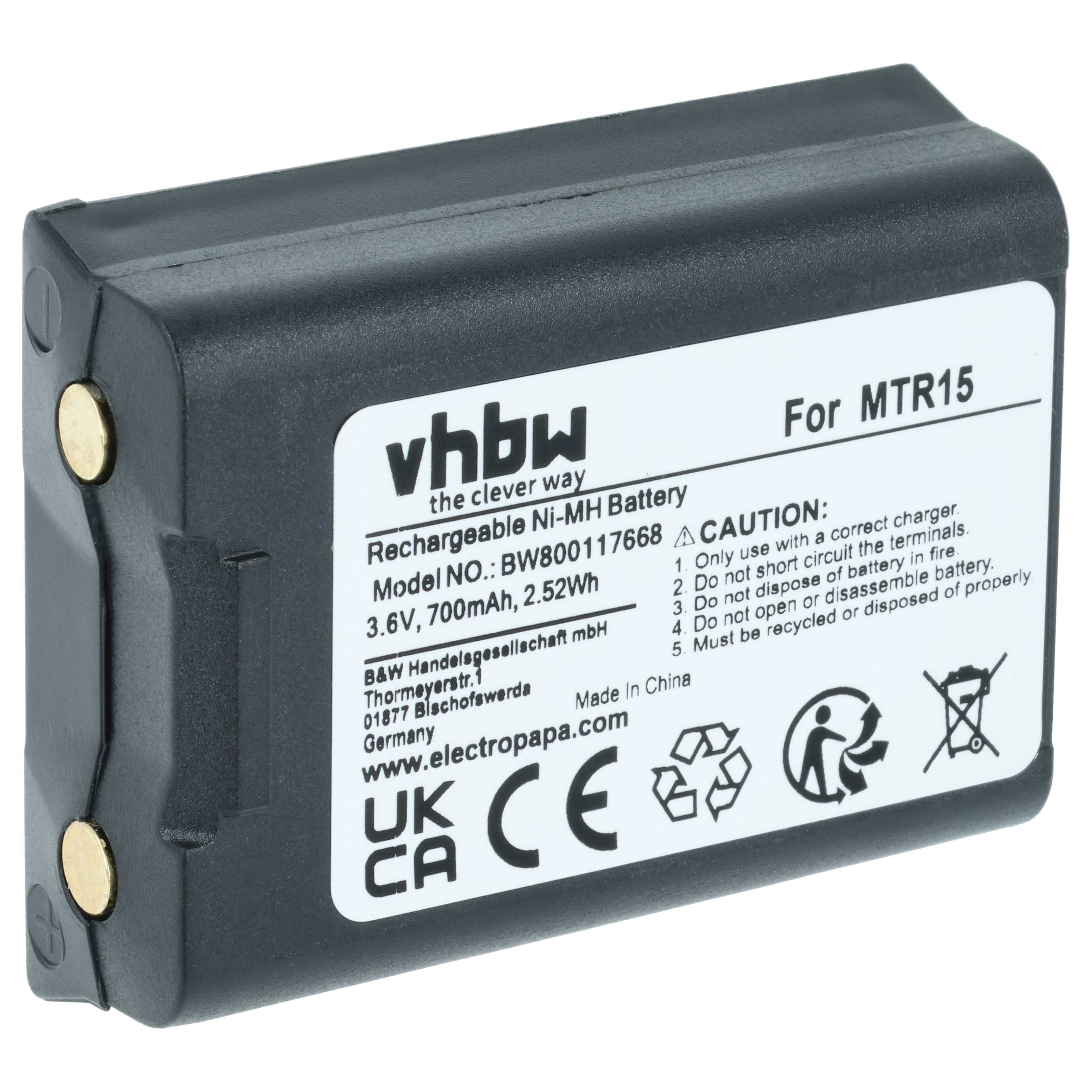 Batteria per telecomando remote controller sostituisce Ravioli NH800 - 700mAh 3,6V NiMH