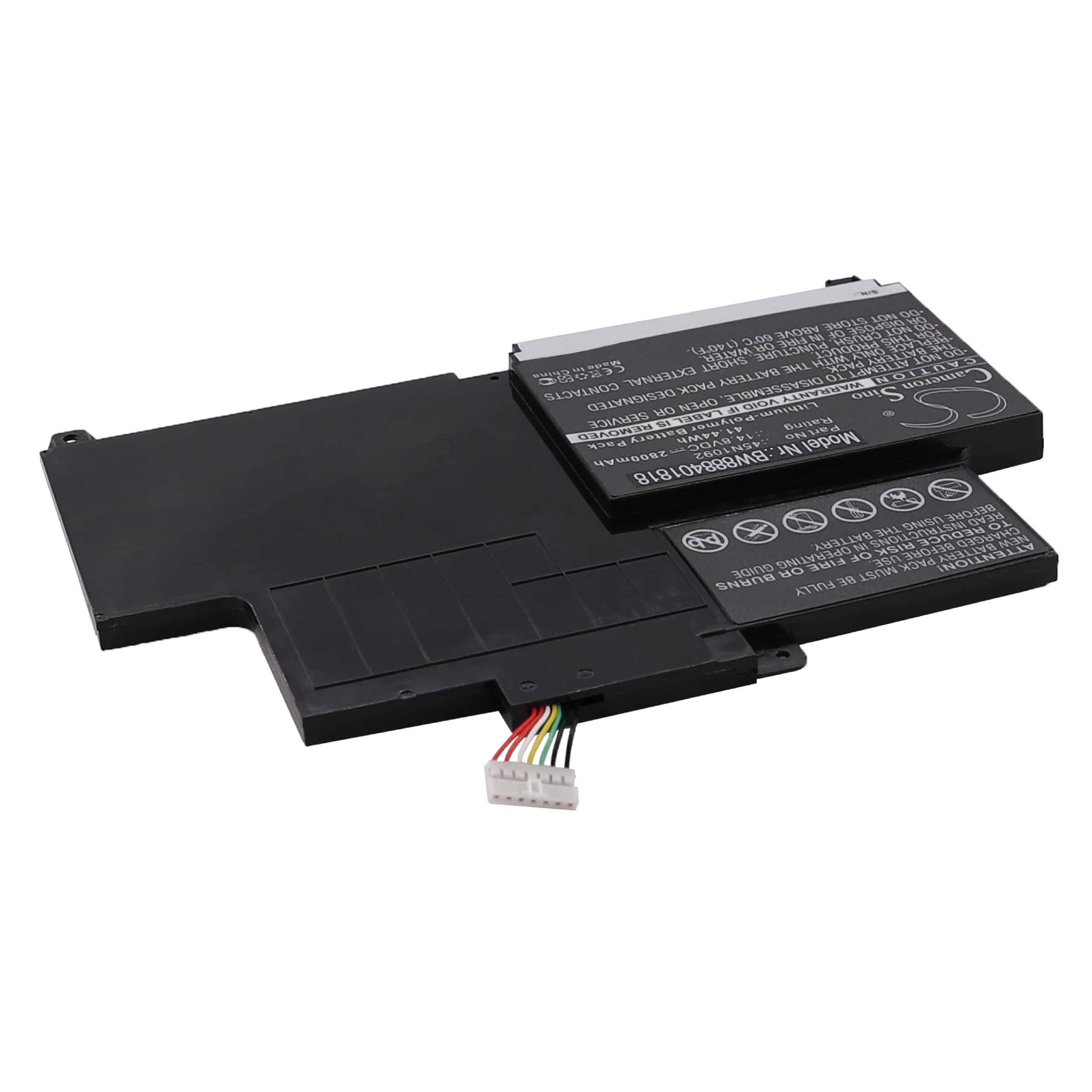 Notebook-Akku als Ersatz für Lenovo 45N1095, 45N1094, 45N1093, 45N1092 - 2800mAh 14,8V Li-Polymer