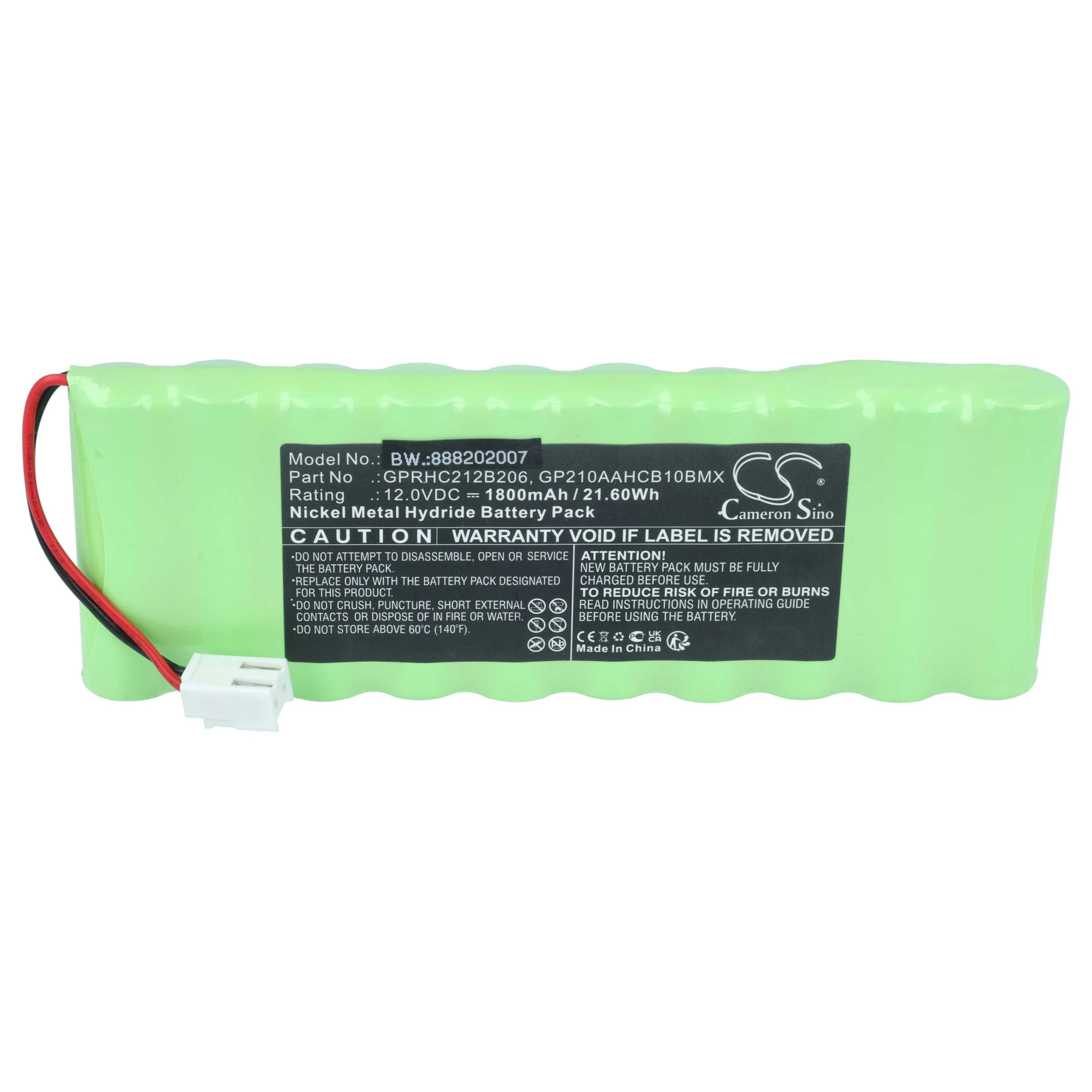 Batería reemplaza Ansmann 2412-3011 para diversos dispositivos (1800 mAh, 12 V, NiMH)