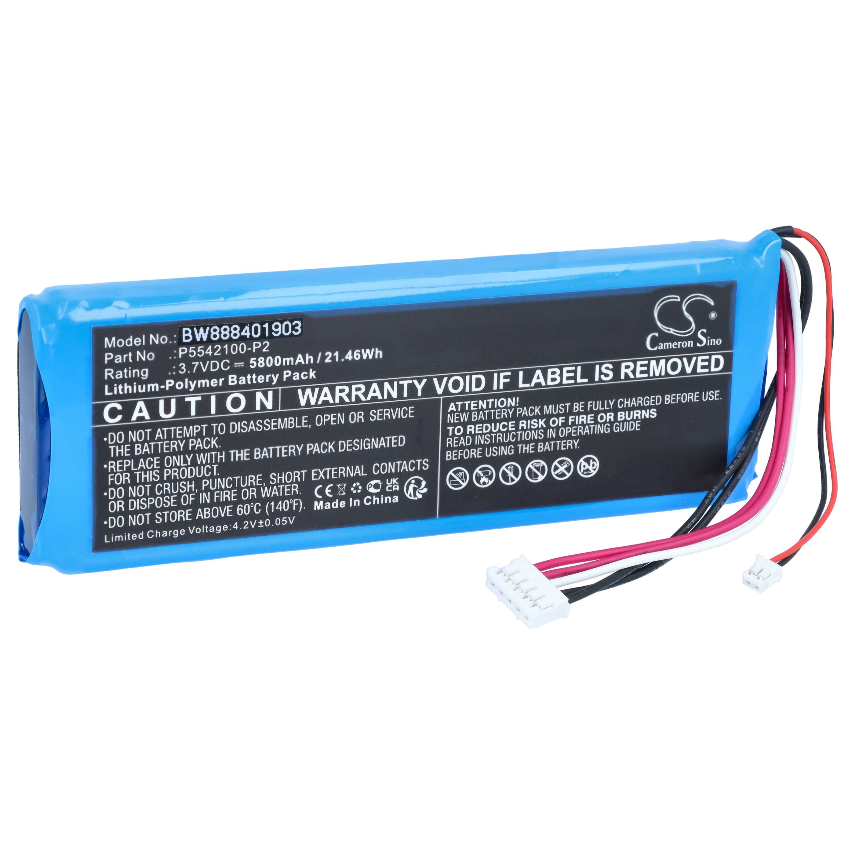 Batterie remplace JBL P5542100-P2 enceinte JBL - 5800mAh 3,7V Li-polymère
