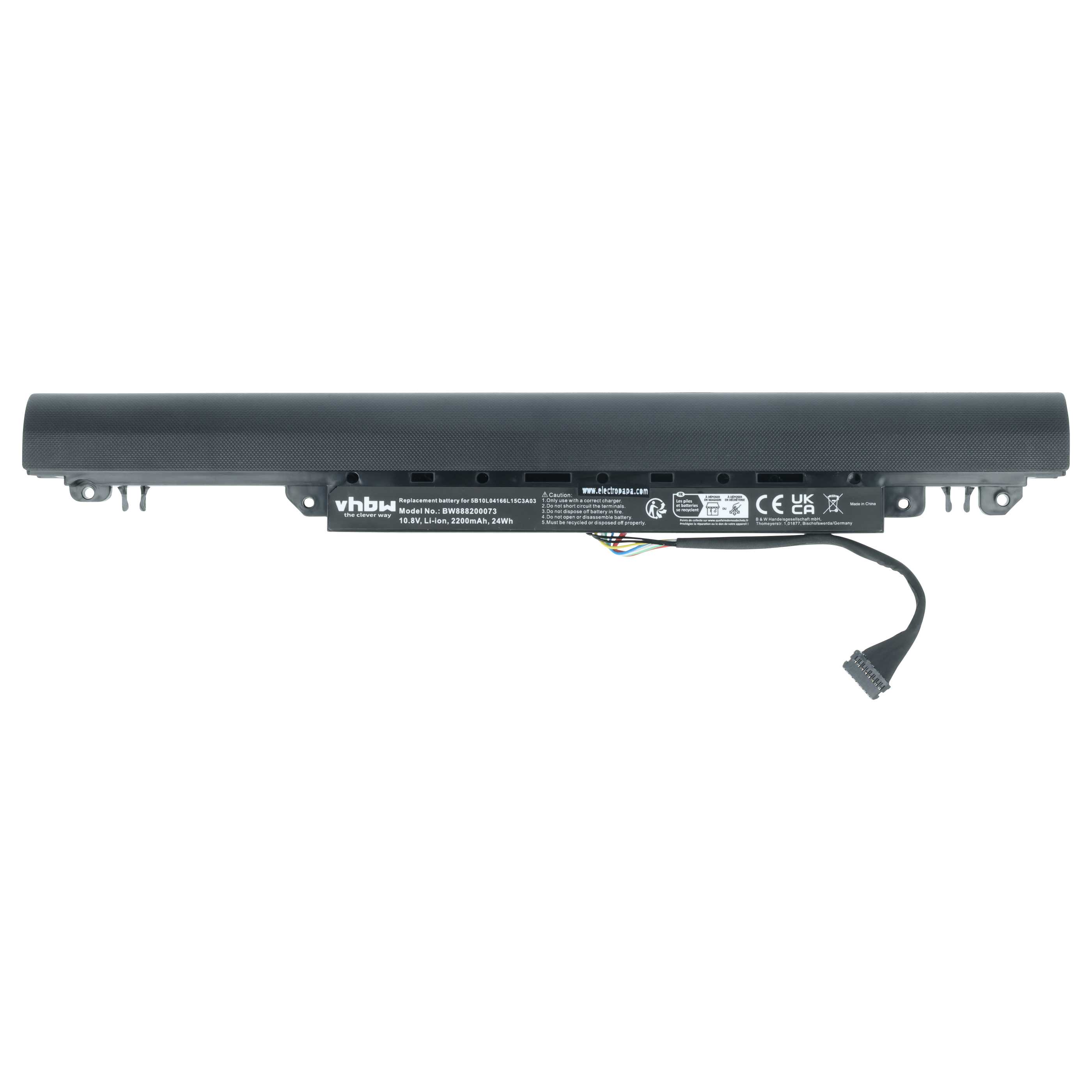 Akumulator do laptopa zamiennik Lenovo 5B10L04215, 5B10L04167, 5B10L04166 - 2200 mAh 10,8 V Li-Ion, czarny