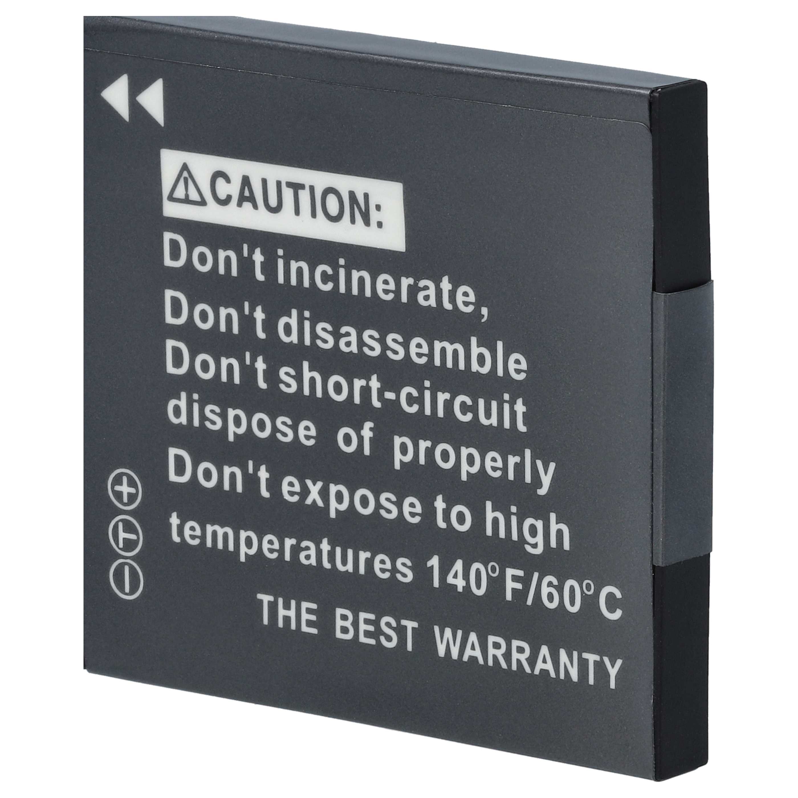 2x Battery replaces Samsung SLB-07A, SLB-07B - 550mAh, 3.6V, Li-Ion