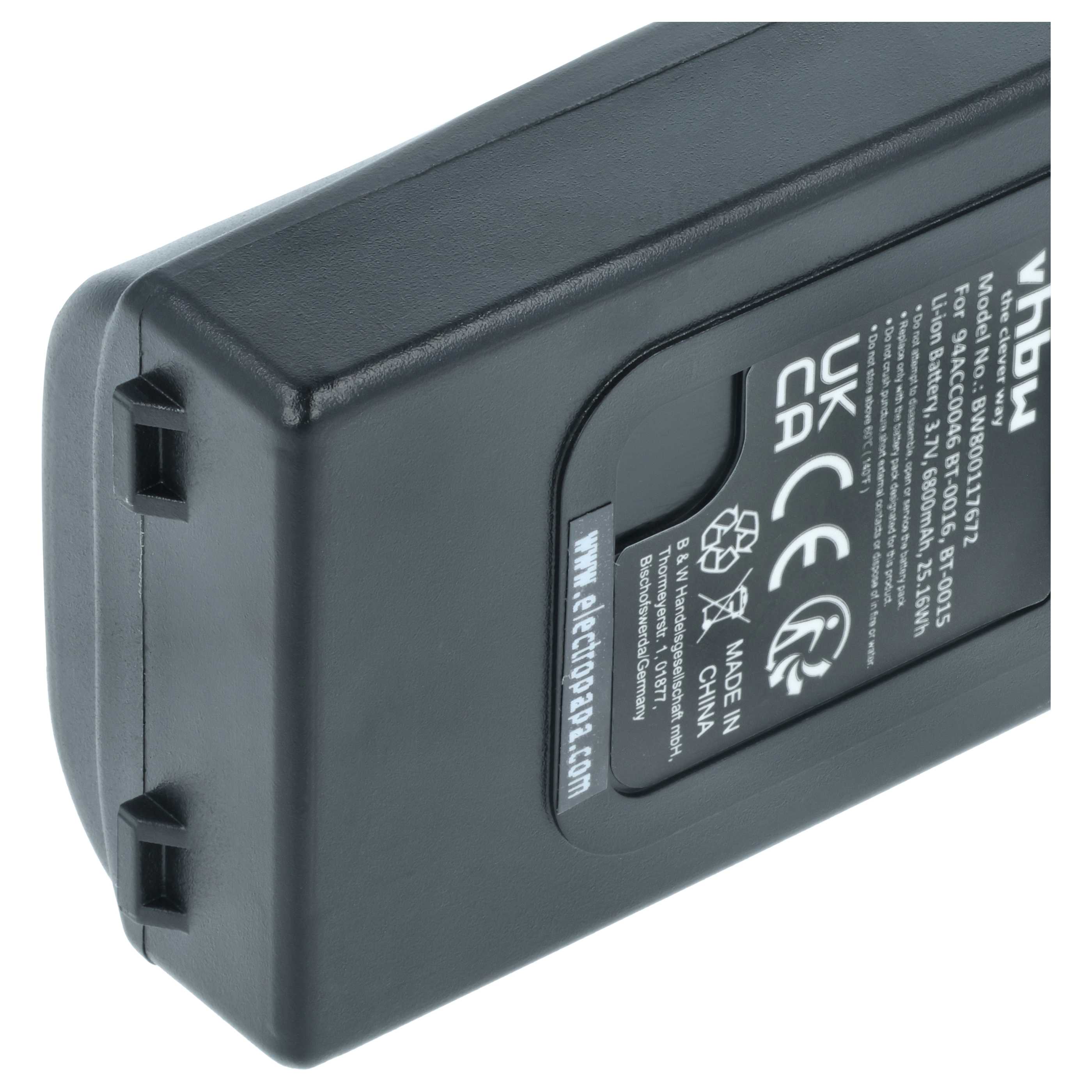 2x Batteria sostituisce Datalogic 94ACC0048, 94ACC0046 per barcode scanner Datalogic - 6800mAh 3,7V Li-Ion