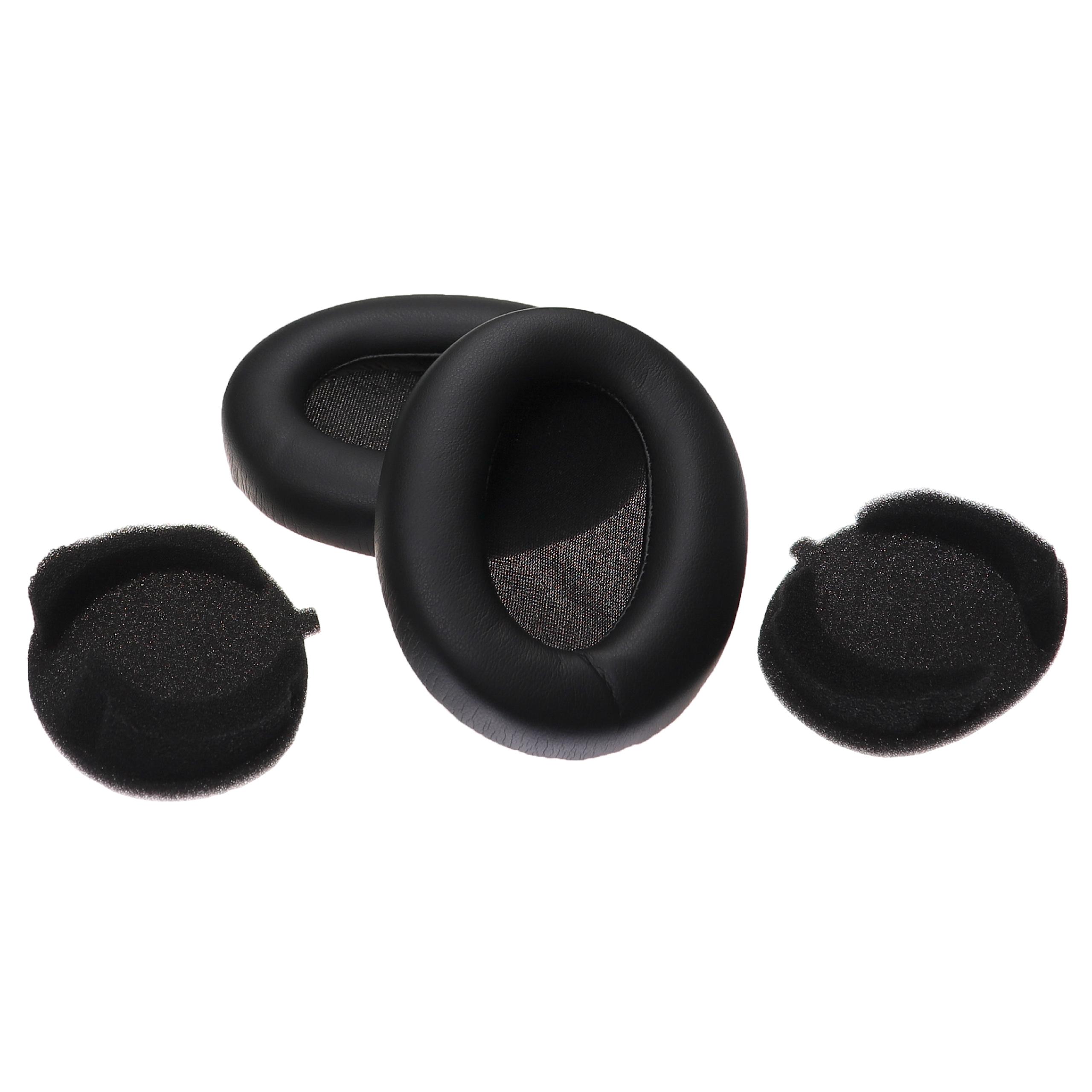 Ohrenpolster für Sony WH-1000XM3 Kopfhörer u.a., 15,4 x 10 cm, Schwarz