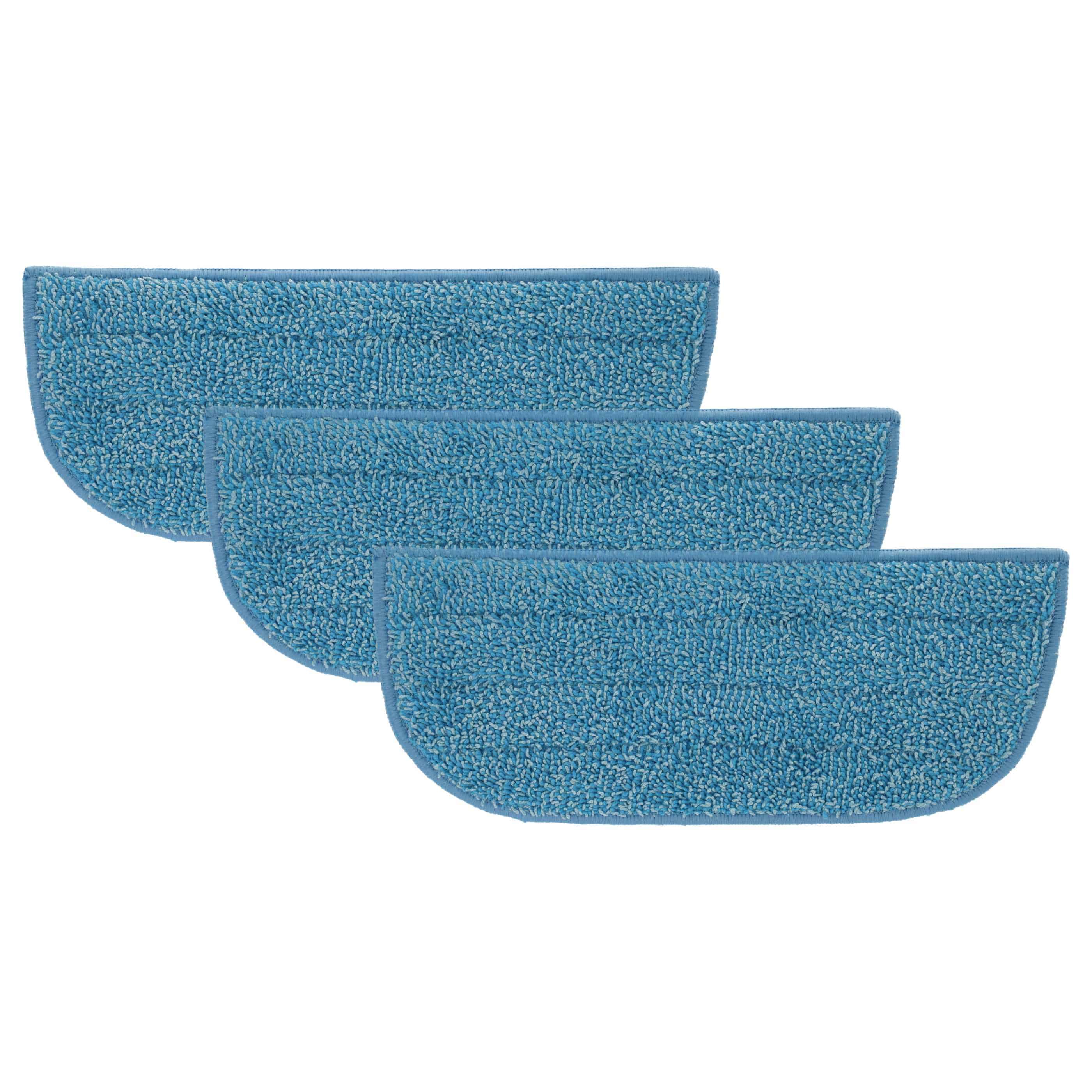 3x Mop Pad replaces Philips CP1055/01, 432200493831 for Philips Steam Cleaner - Microfibre, Velcro Fastener