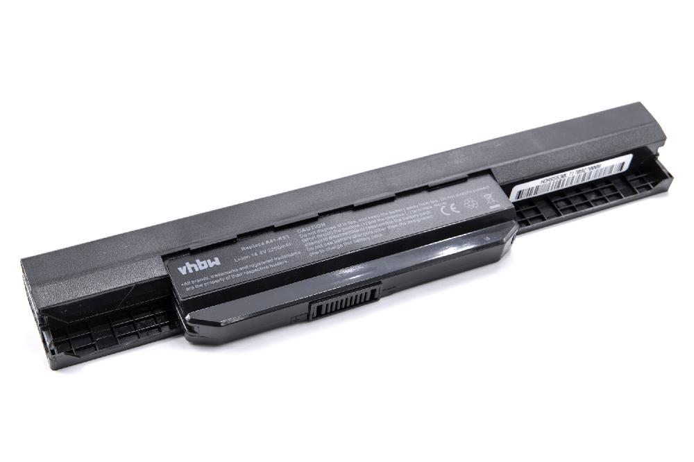 Batería reemplaza Asus 07G016H31875M, A31-K53, 0B20-00X50AS para notebook Asus - 2200 mAh 14,4 V Li-Ion negro