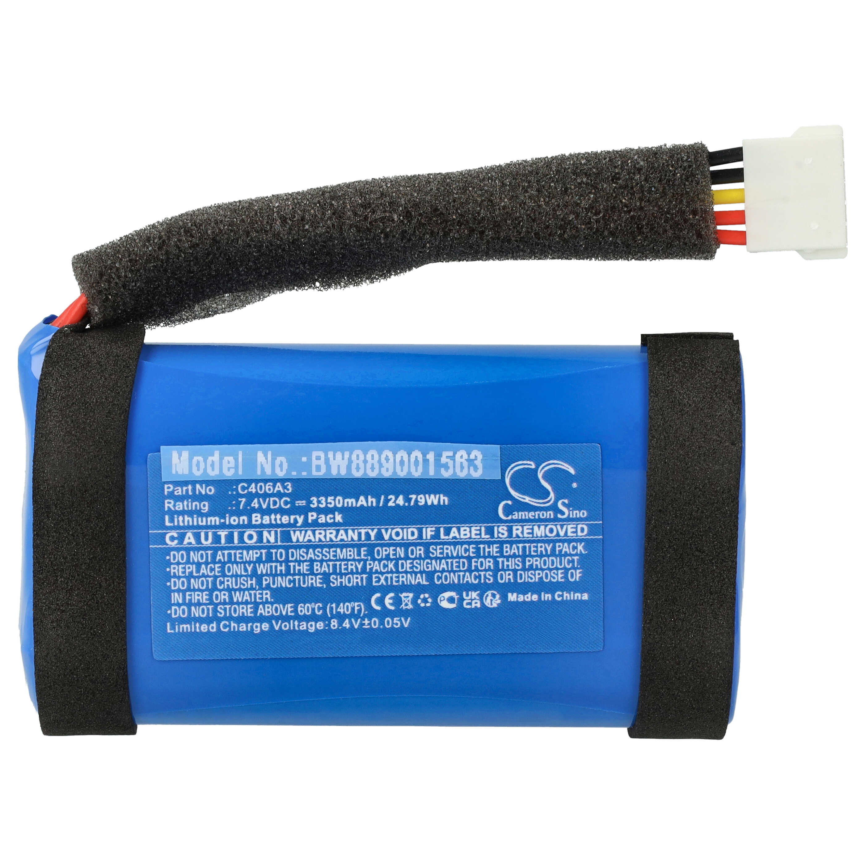 Batteria sostituisce Marshall C406A3 per altoparlanti Marshall - 3350mAh 7,4V Li-Ion