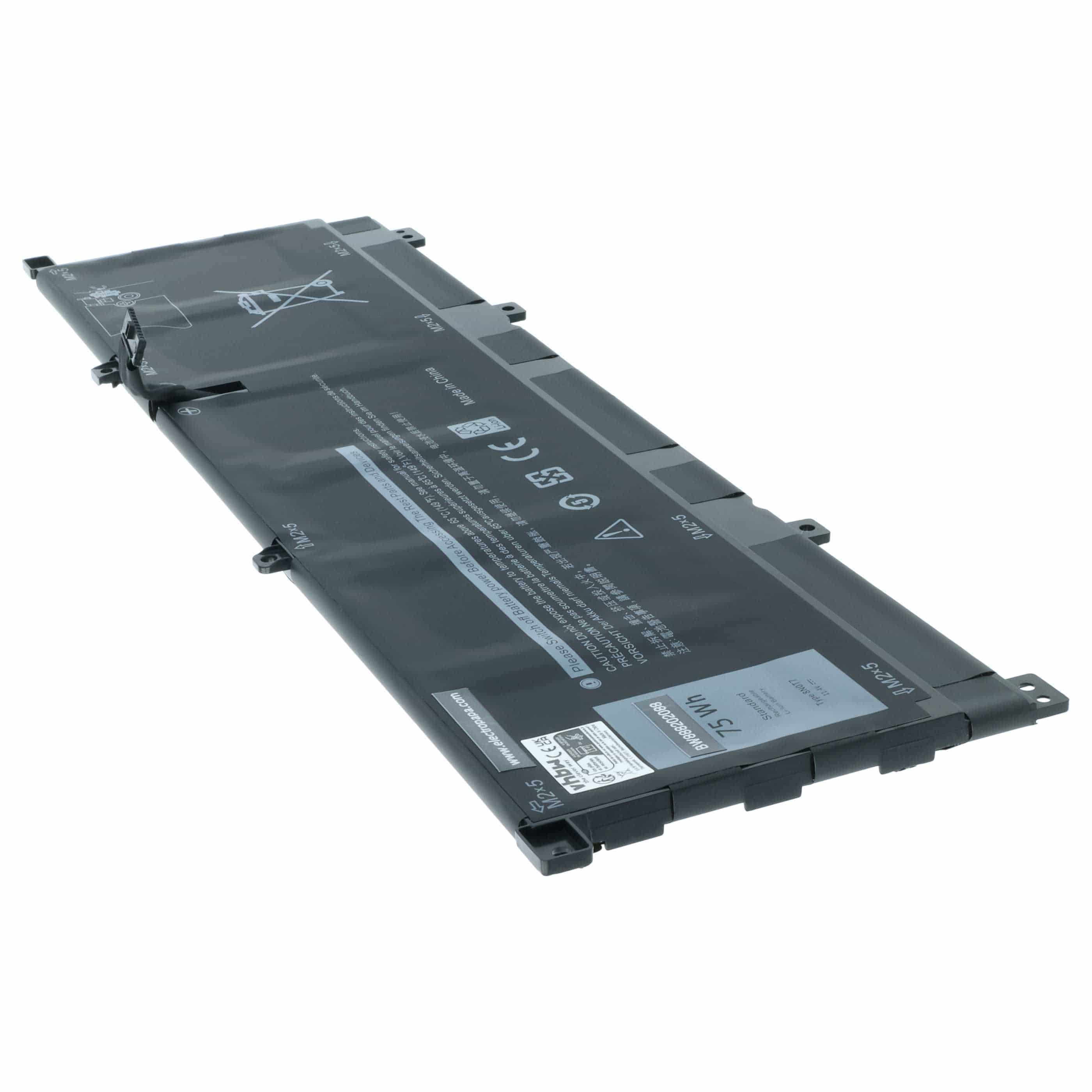 Akumulator do laptopa zamiennik Dell 8N0T7, FW8KR, TMFYT, 0TMFYT - 6500 mAh 11,4 V LiPo, czarny