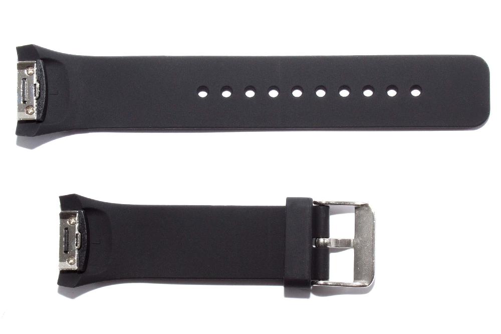 Armband L für Samsung Galaxy Smartwatch - 12,5cm + 8,5 cm lang, 22mm breit, Silikon, schwarz
