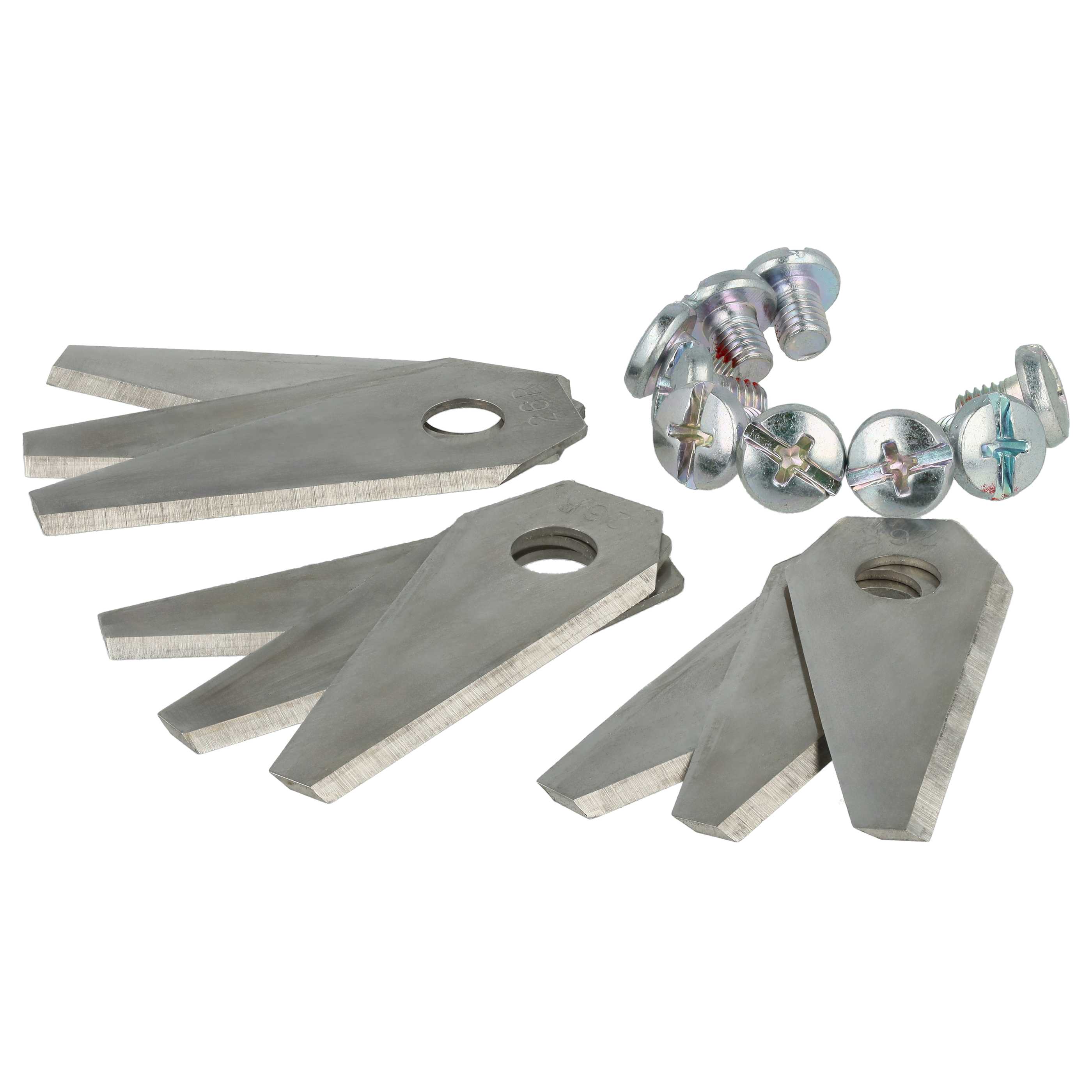 27x Lames remplace Bosch F 016 104 255, F 016 800 321 pour tondeuse – Couteaux acier, Silber