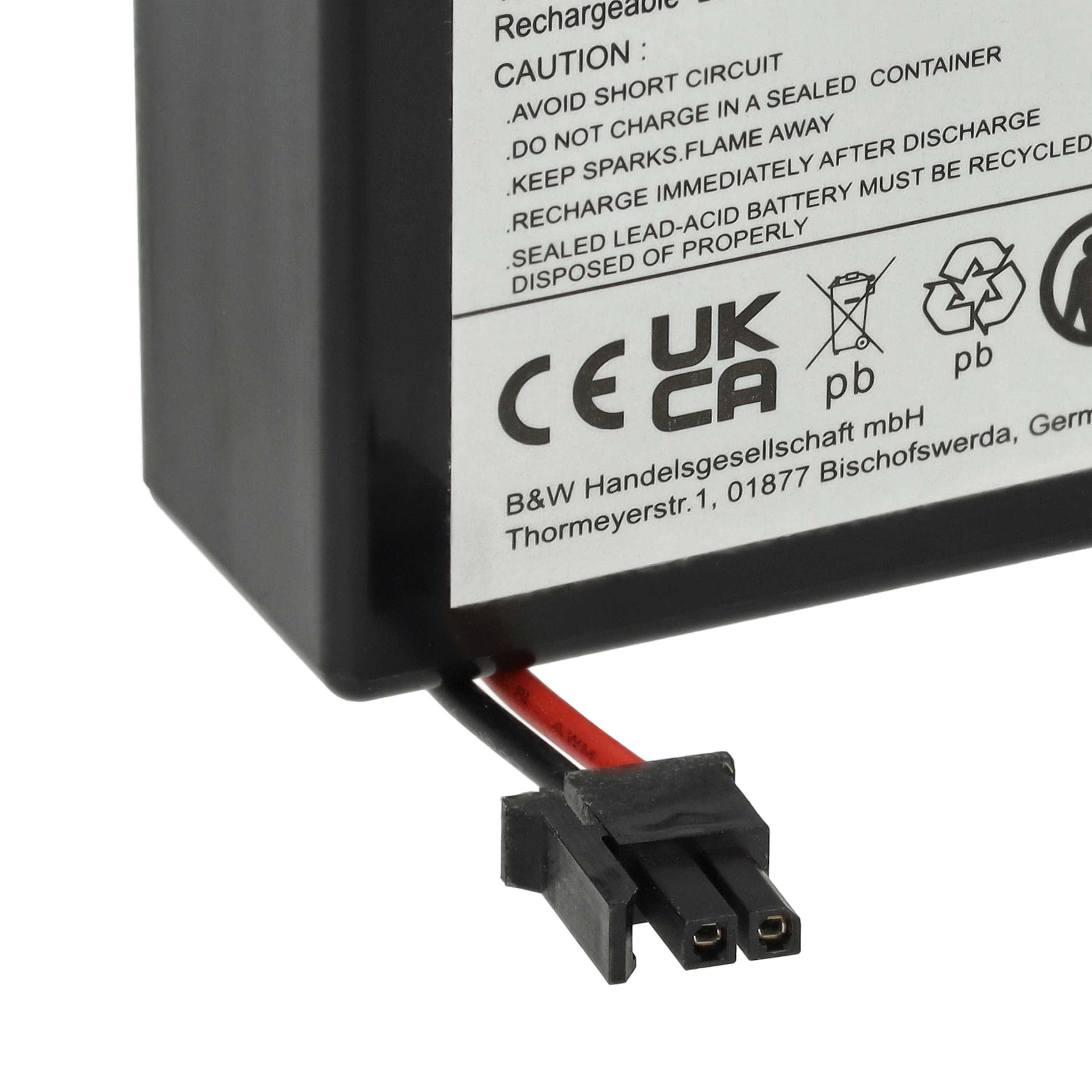 2x Batteria sostituisce MP0.8-12H - 800mAh 12V AGM, connettore AMP