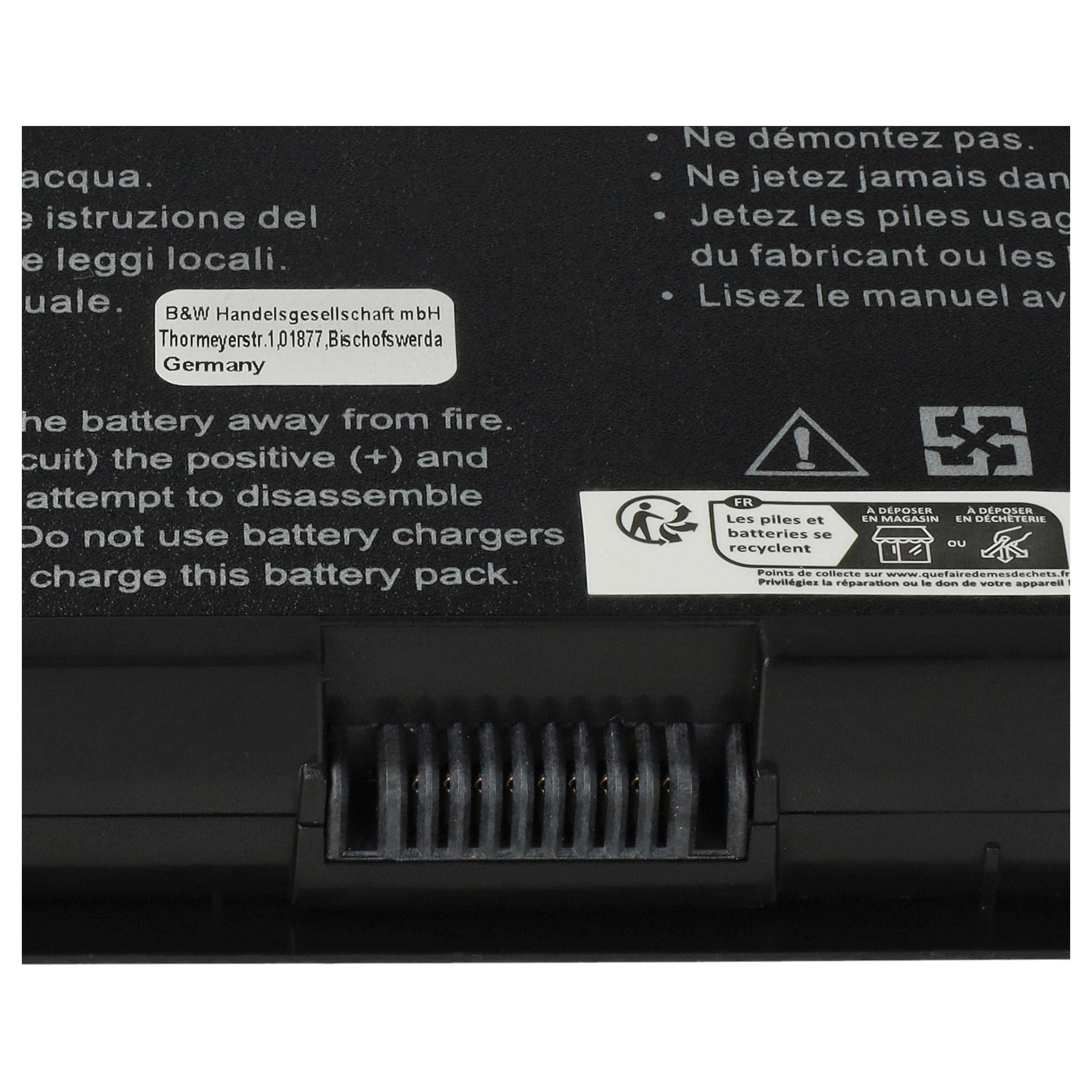 Akumulator do laptopa zamiennik Dell 0JHYP2, 0FVWT4, 0R7PND, 0PG6RC, 0RY6WH - 4400 mAh 11,1 V Li-Ion, czarny