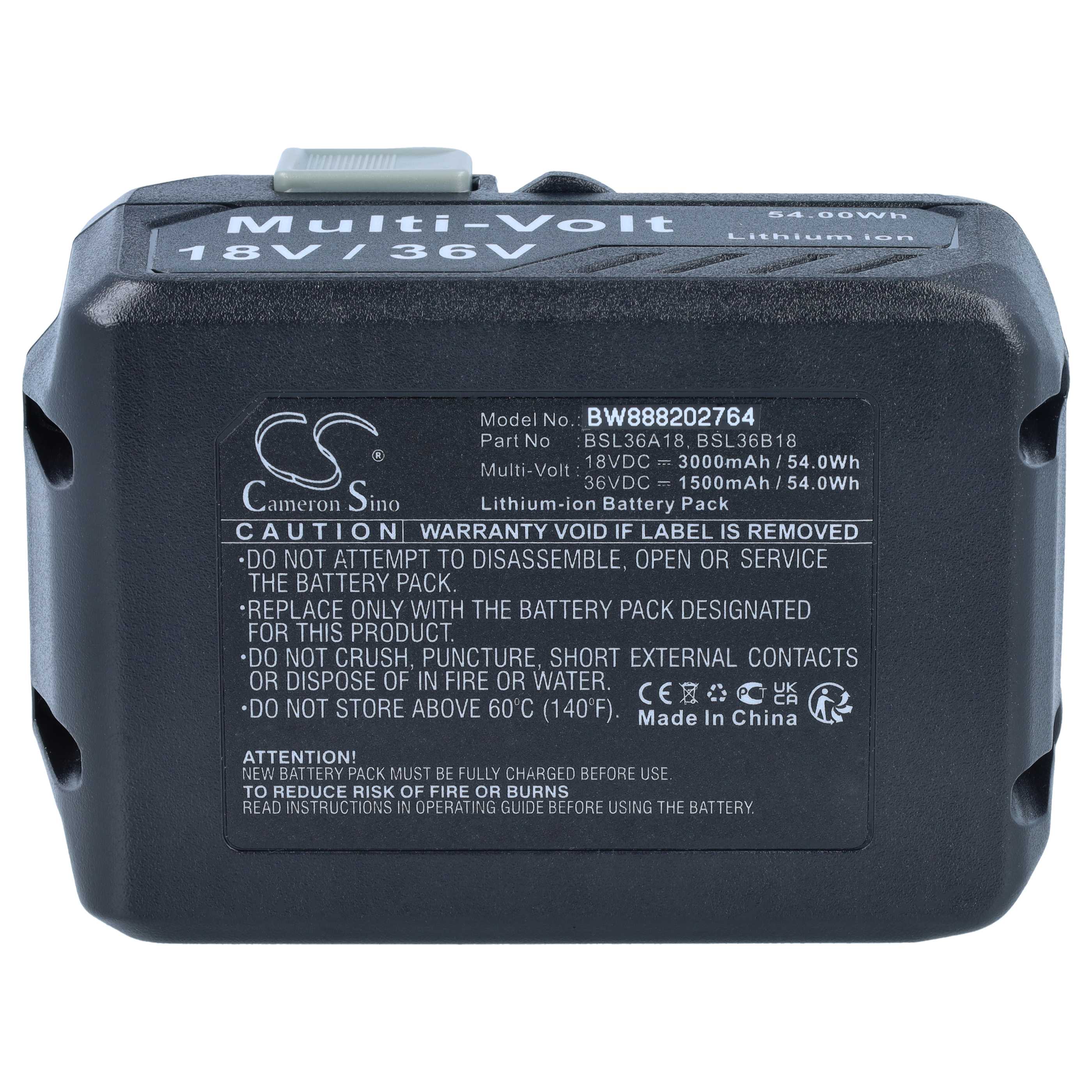 Akku 18V als Ersatz für Hikoki BSL36A18, BSL36B18 - 3Ah, Li-Ion