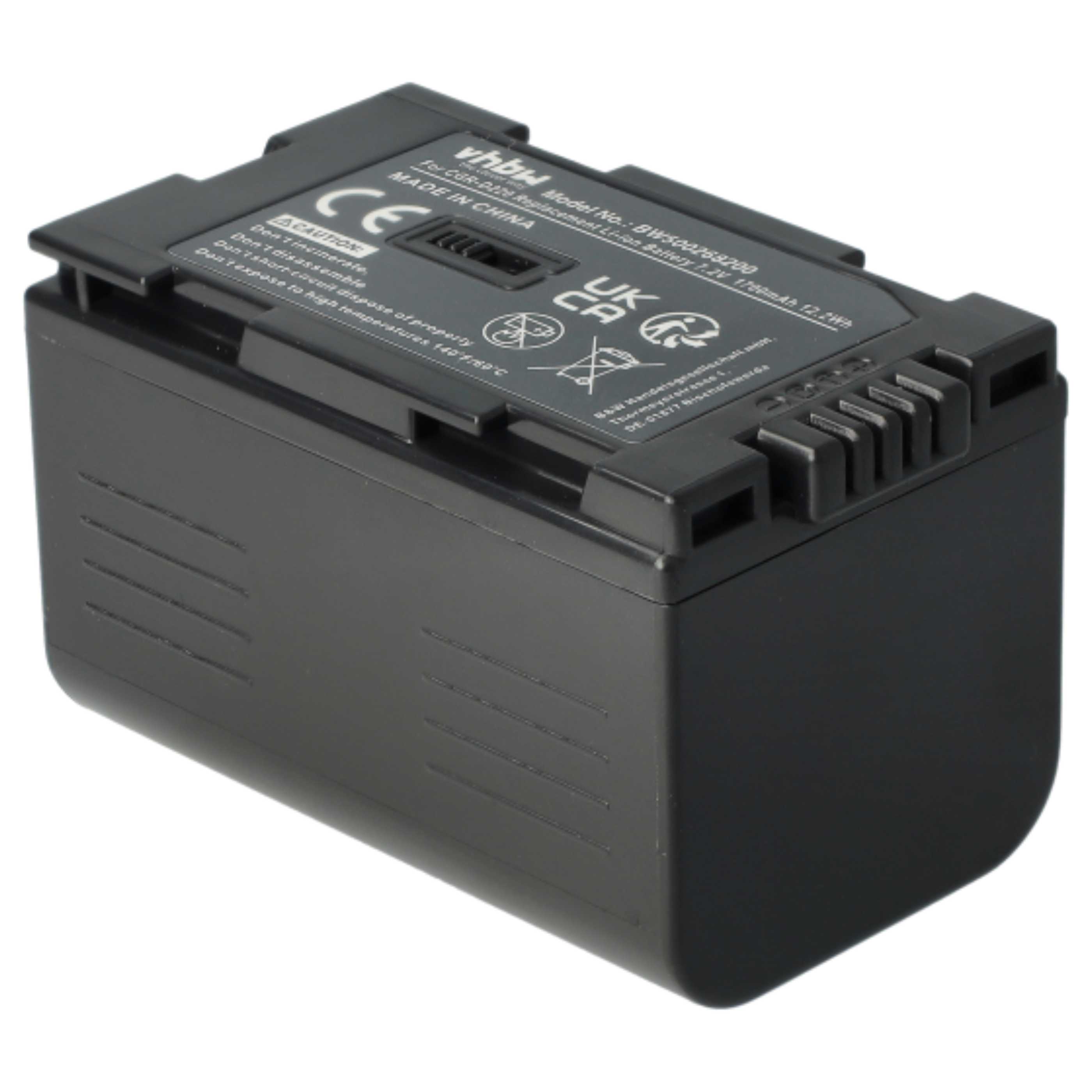 Videocamera 3x Battery replaces Hitachi DZ-BP16, DZ-BP28 - 1700 mAh 7.2 V Li-Ion
