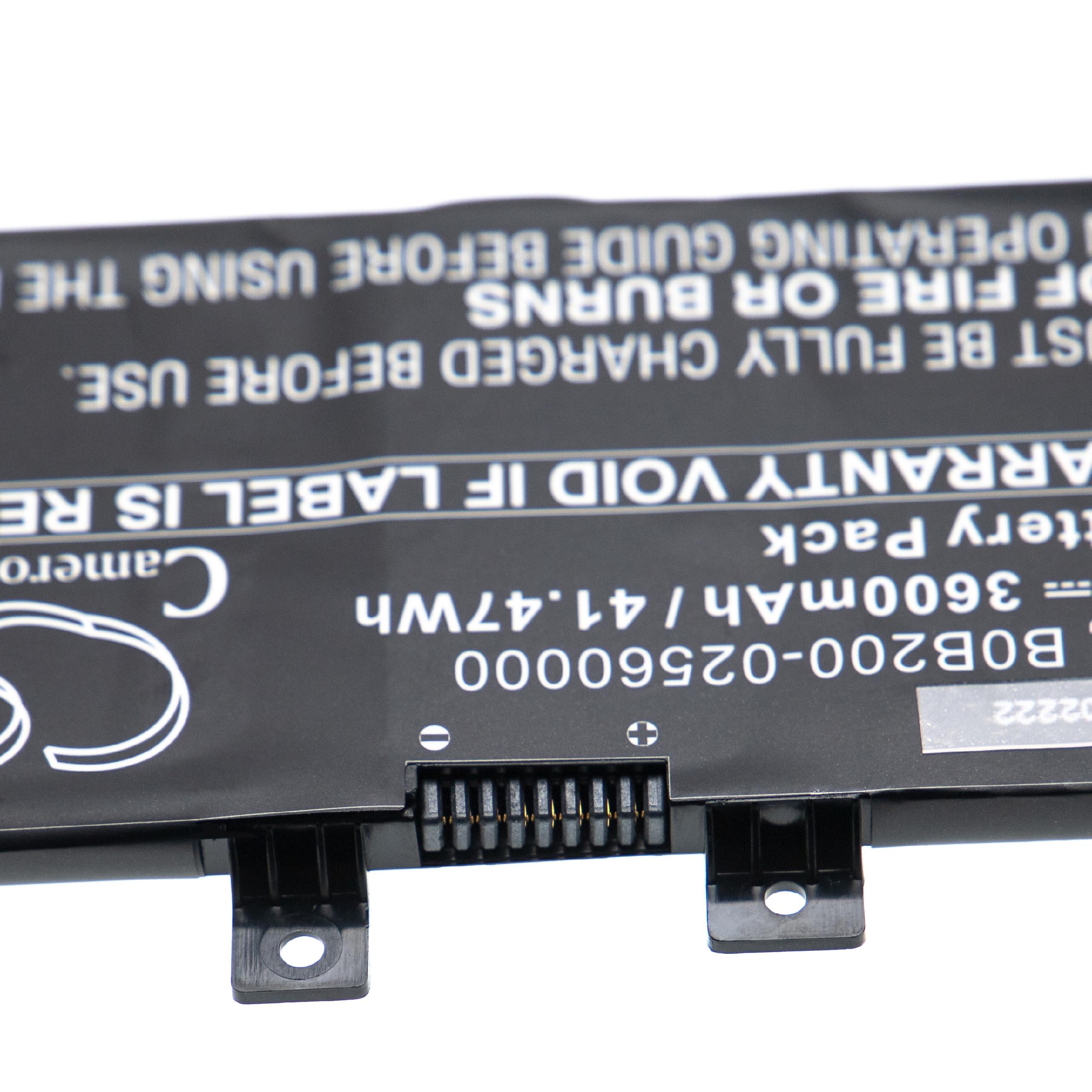 Batterie remplace Asus B0B200-02560000, B31N1635 pour ordinateur portable - 3600mAh 11,52V Li-polymère