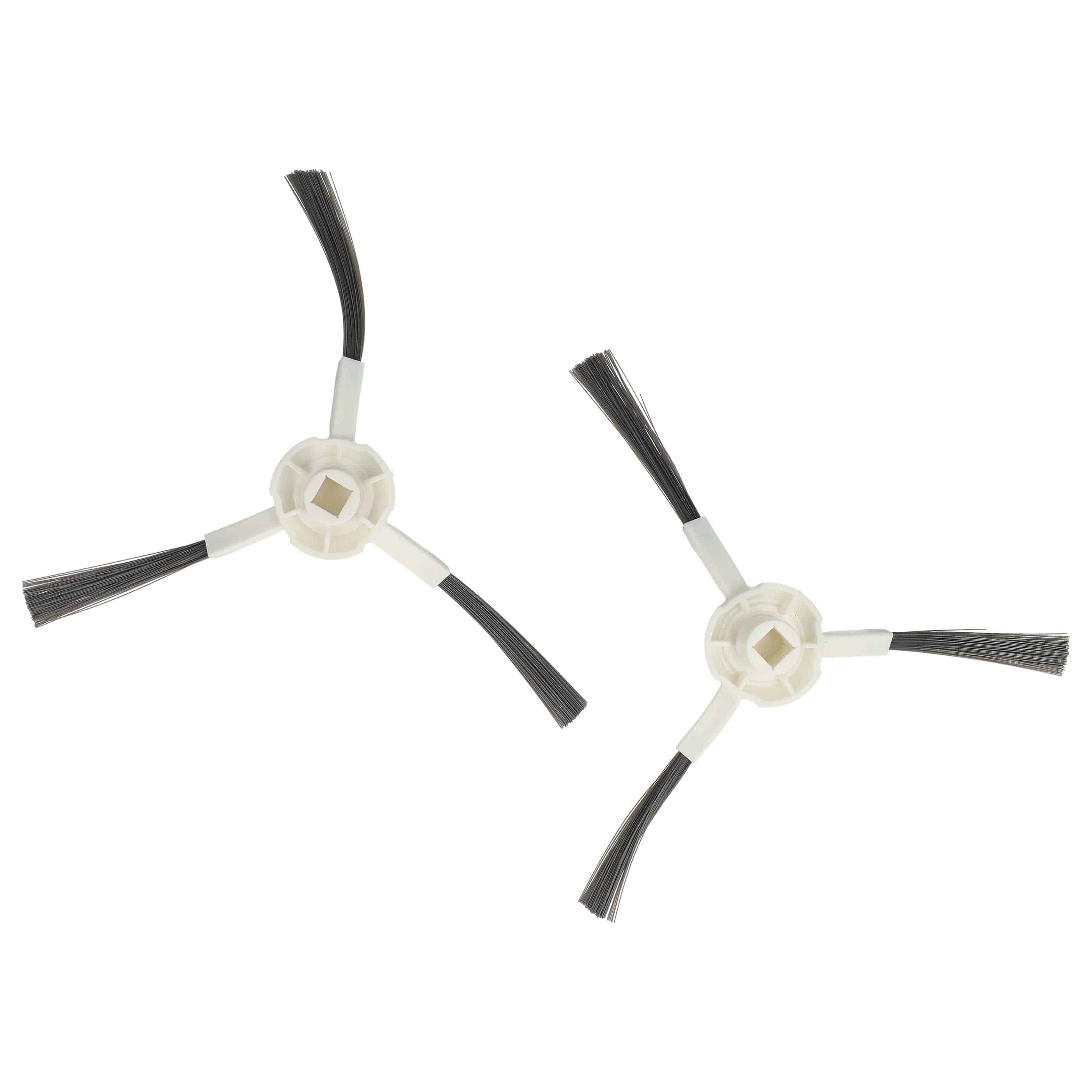 2x Side Brush suitable for Dreame, Xiaomi, Mova L10 Robot Vacuum Cleaner etc. - 3-armed, white, grey
