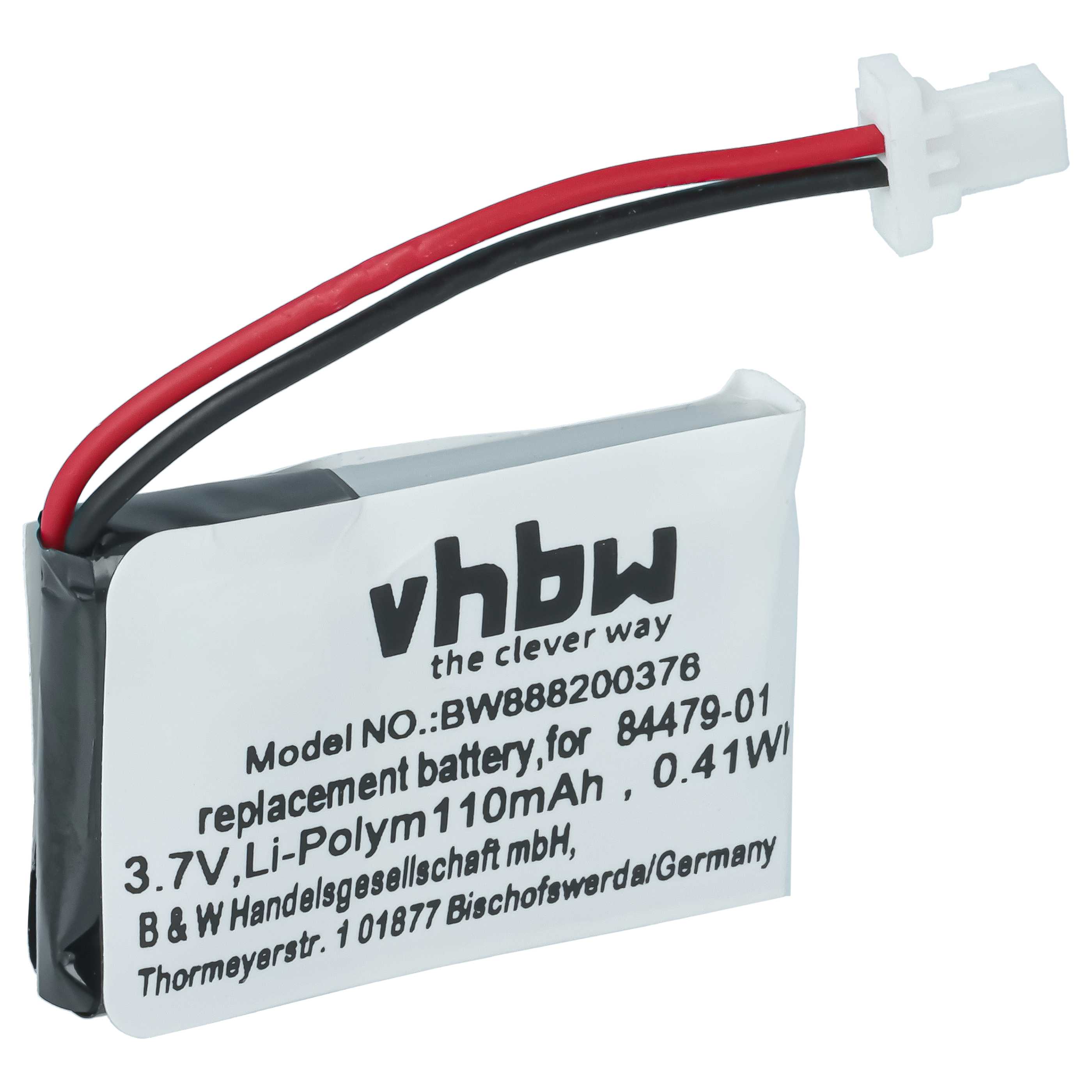 Wireless Headset Battery replaces Plantronics 84479-01, 86180-01 - 110 mAh 3.7 V Li-polymer