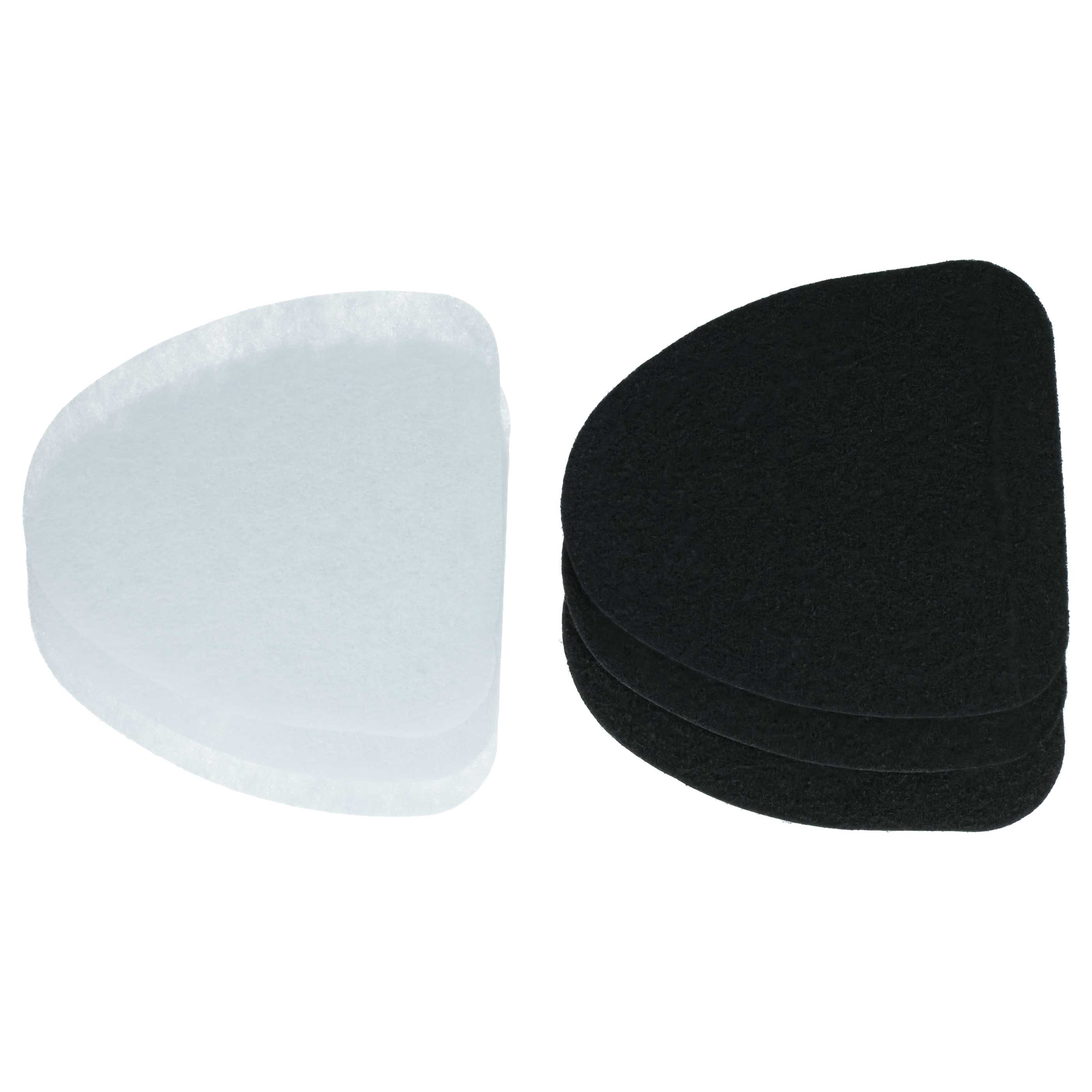6x filtro papel, 6x filtro carbón activo, 6x filtro antigrasa reemplaza DeLonghi 5525112800