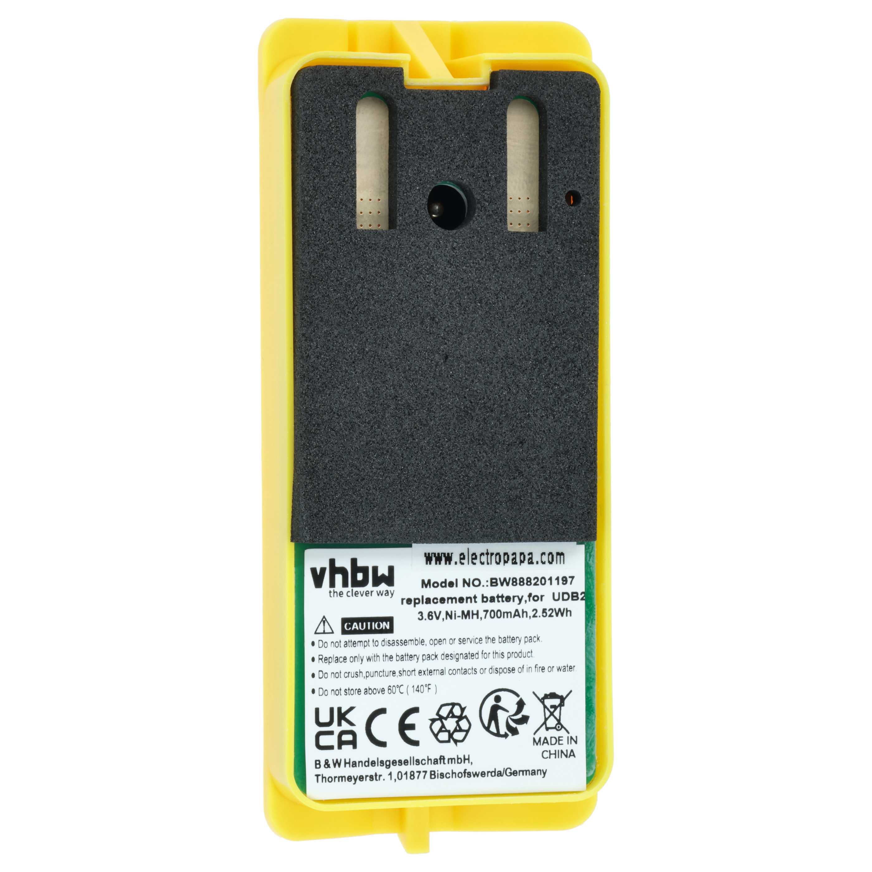 Radio 5x Battery replaces JAY UDB2 - 700 mAh 3.6 V NiMH