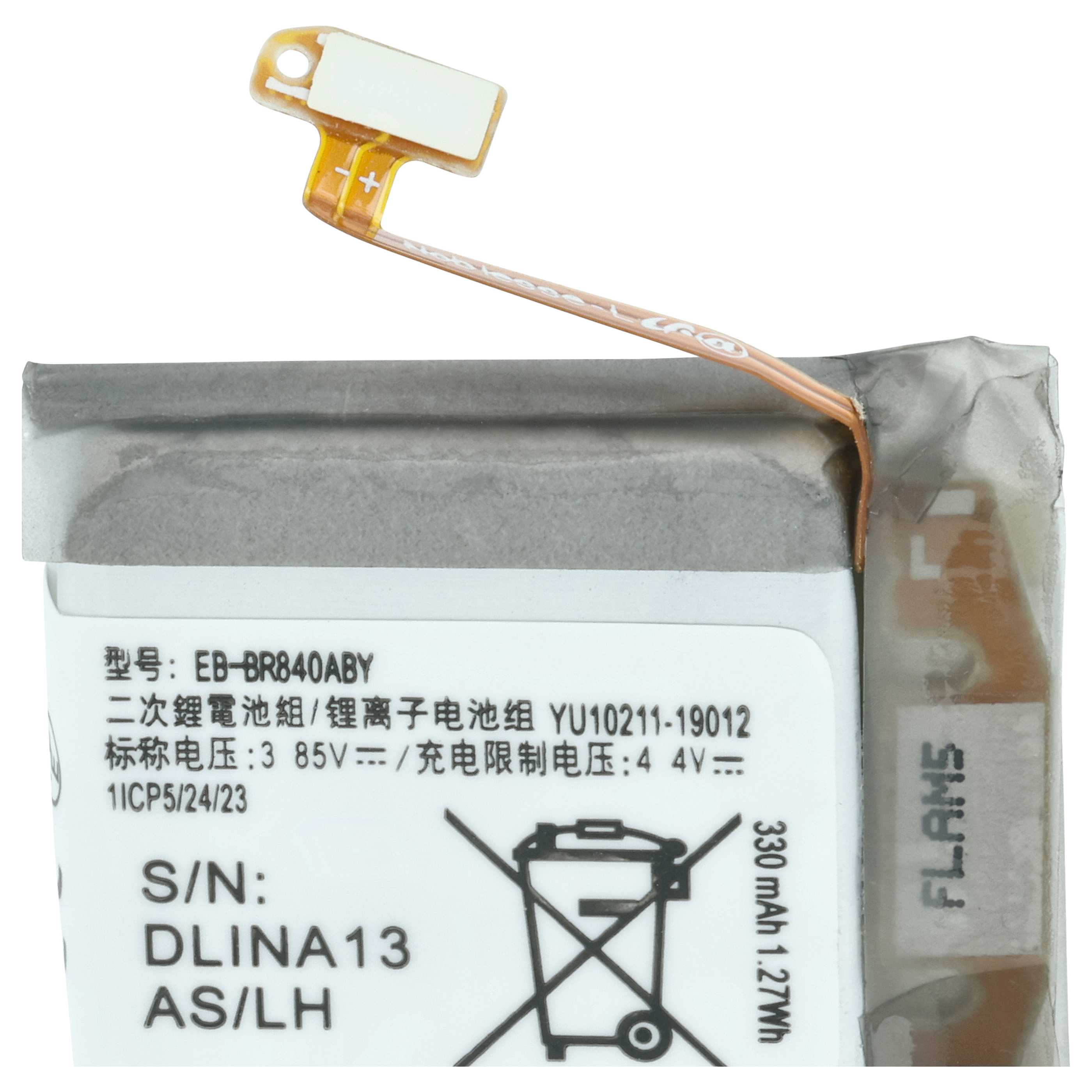 Batteria sostituisce Samsung EB-BR840ABY, GH43-05011A per smartwatch - 330mAh 3,85V Li-Poly