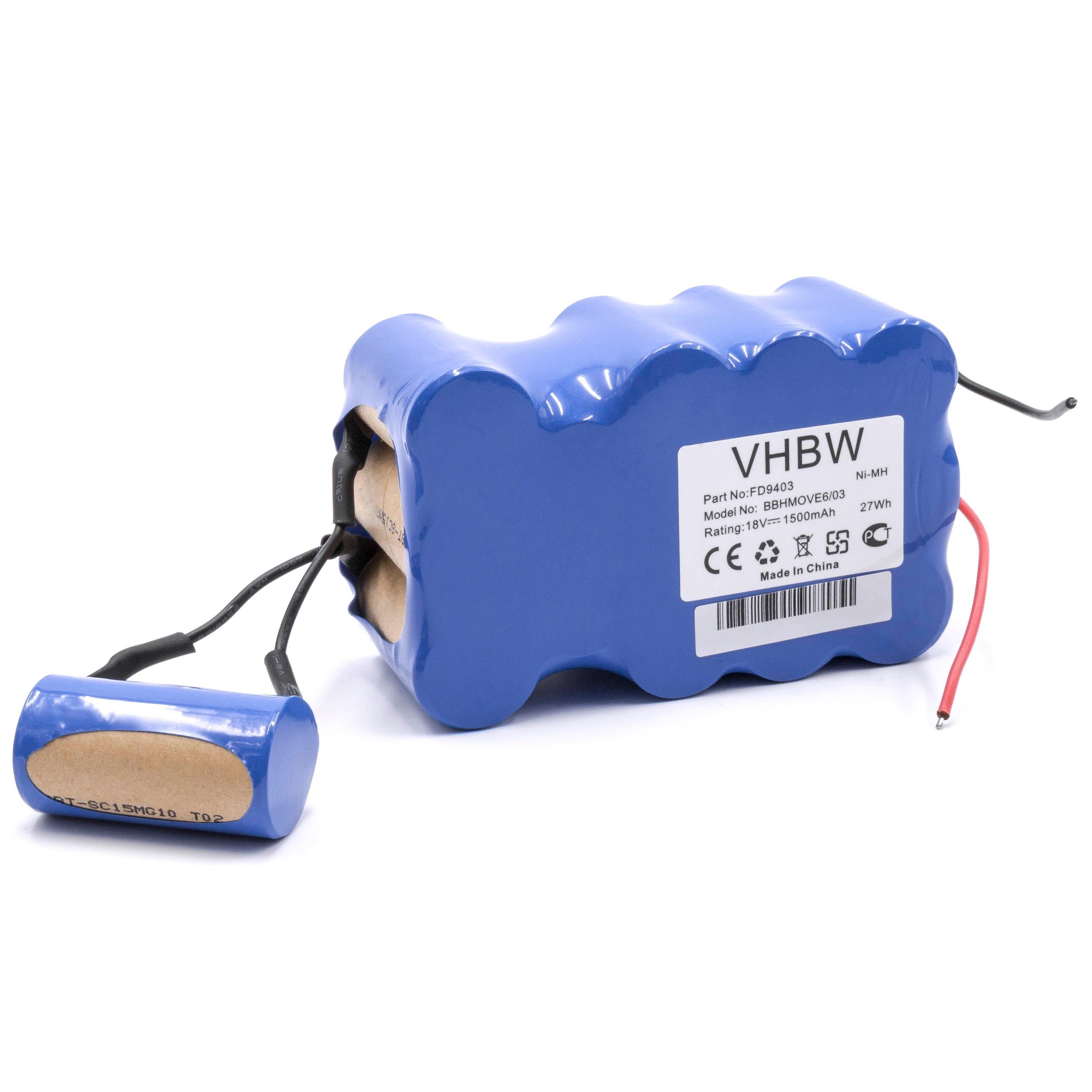 Akumulator do odkurzacza zamiennik Bosch 751993, FD9403, 100W + 10W, FD9403 - 1500 mAh 18 V NiMH