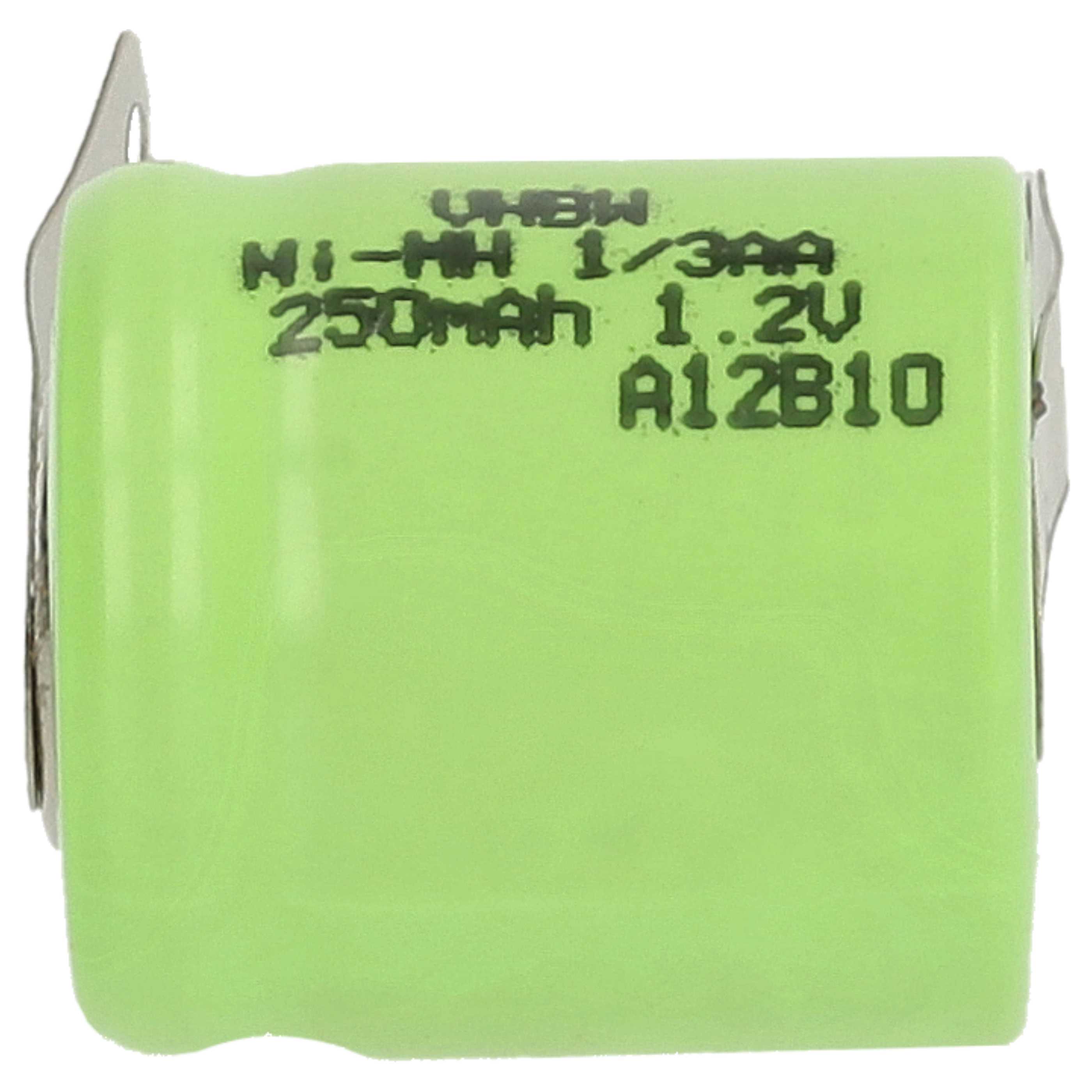 Batterie (10 pcs.) remplace 1/3AA modèle radio-télécommandé - 250mAh 1,2V NiMH