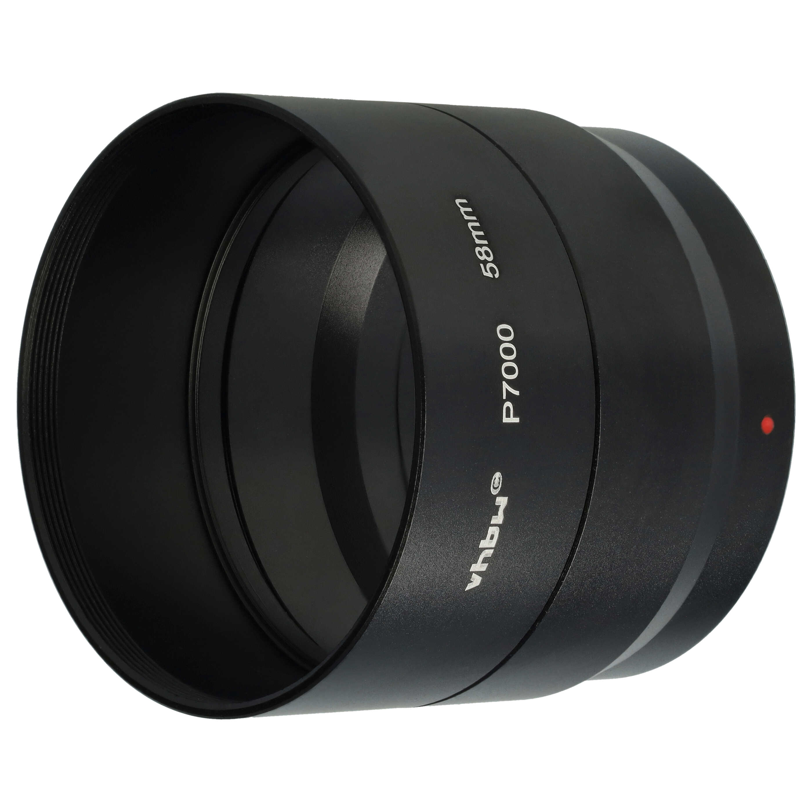 58 mm Filter Adapter, Tubular for Nikon Coolpix P7000, P7100 Camera Lens