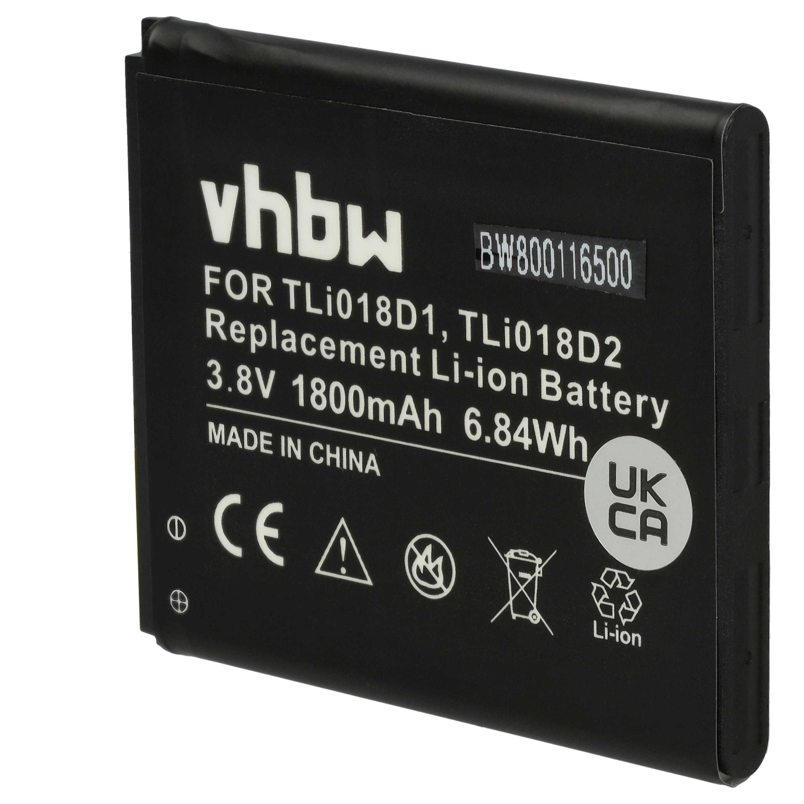 Akku als Ersatz für Alcatel TLi018D1, TLi018D2 - 1800mAh 3,8V Li-Ion