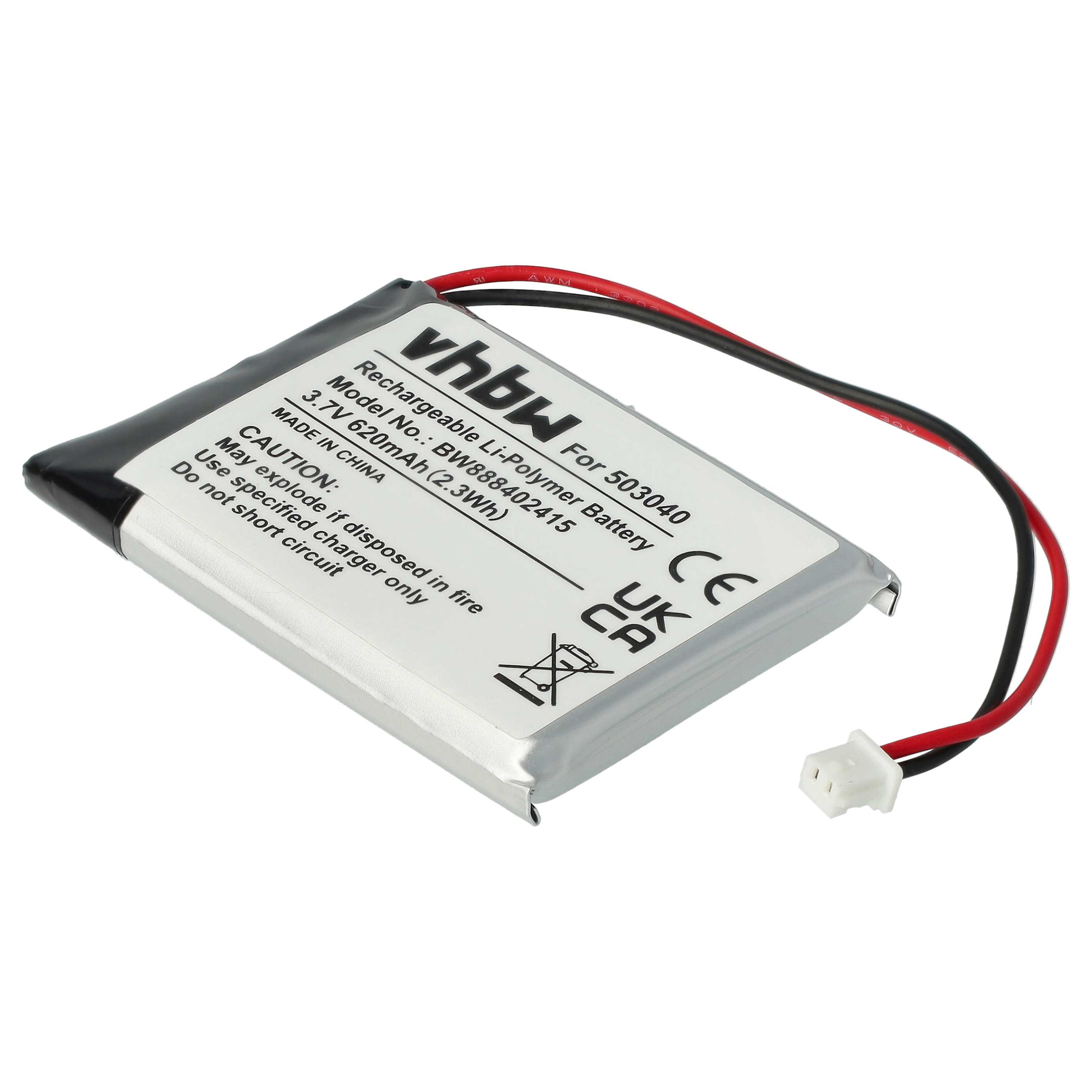 Battery Replacement for 503040 - 620 mAh 3.7 V Li-polymer