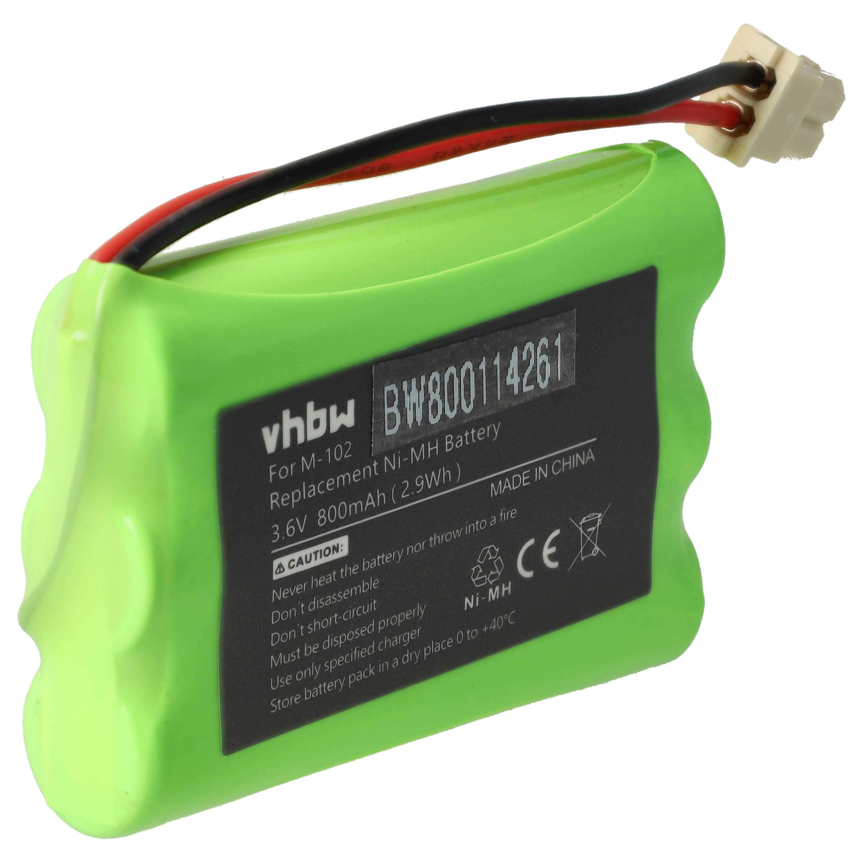 Batterie remplace Maxuss M102 pour téléphone Maxuss - 800mAh 3,6V NiMH
