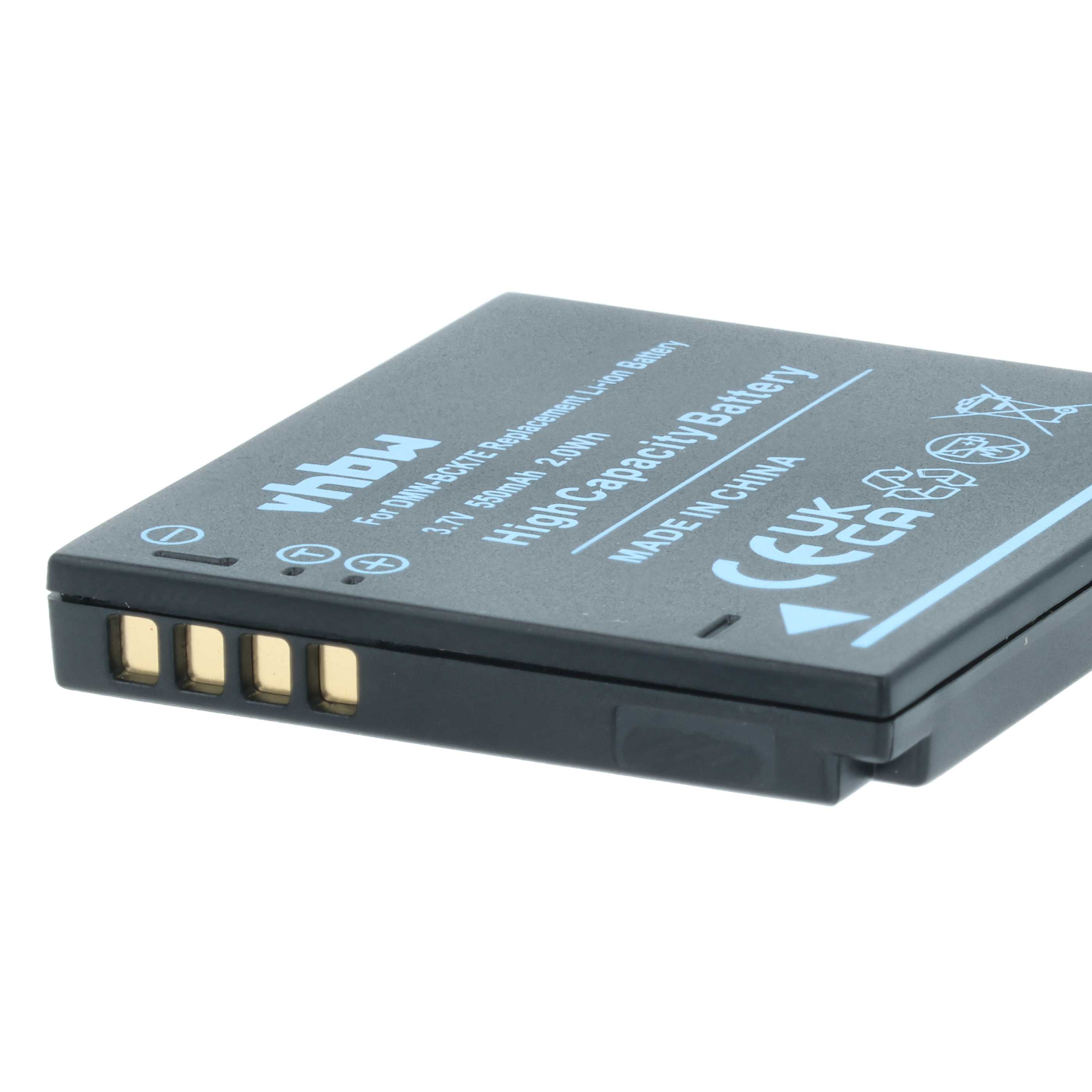 Battery replaces Panasonic NCA-YN101F, DMW-BCK7PP, DMW-BCK7E, DMW-BCK7, NCA-YN101G - 550mAh, 3.7V, Li-Ion