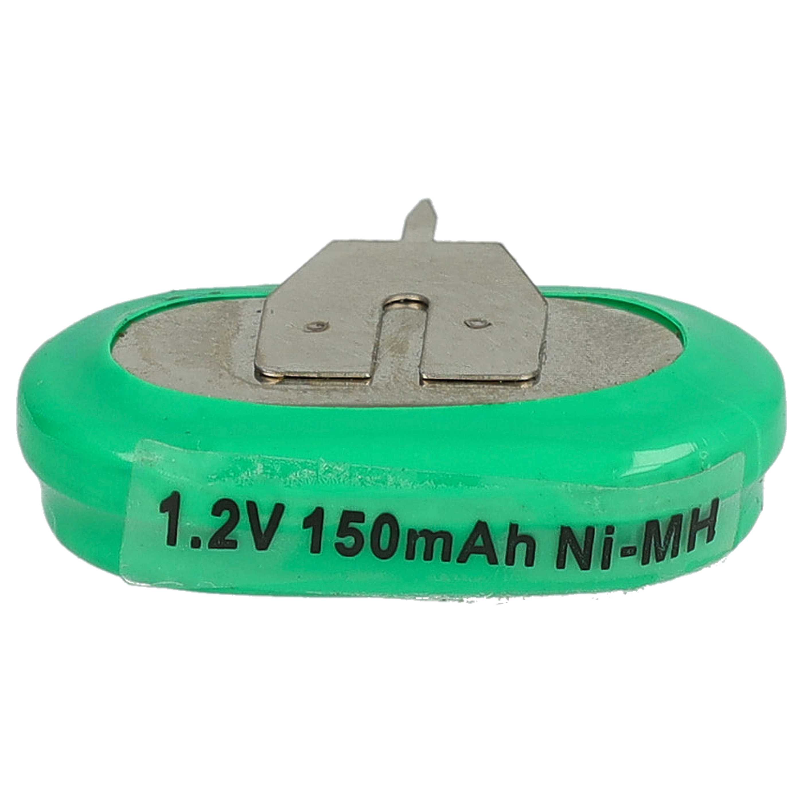 100x Button Cell Battery Type 1/V150H 3 Pins for Model Building Solar Lamps etc. - 150 mAh 1.2 V NiMH