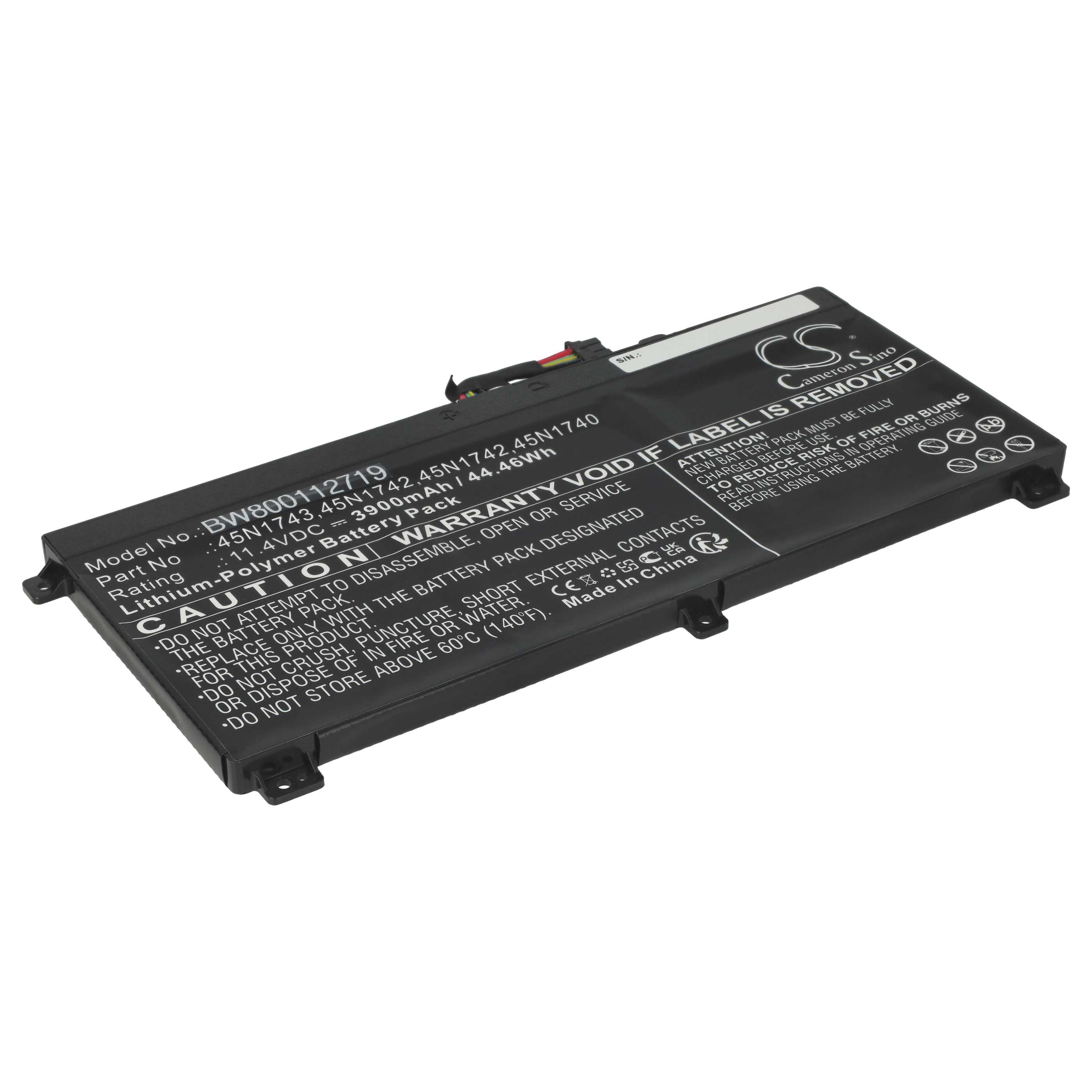 Akumulator do laptopa zamiennik Lenovo 45N1742, 45N1743, 45N1740, 45N1741 - 3900 mAh 11,4 V LiPo, czarny