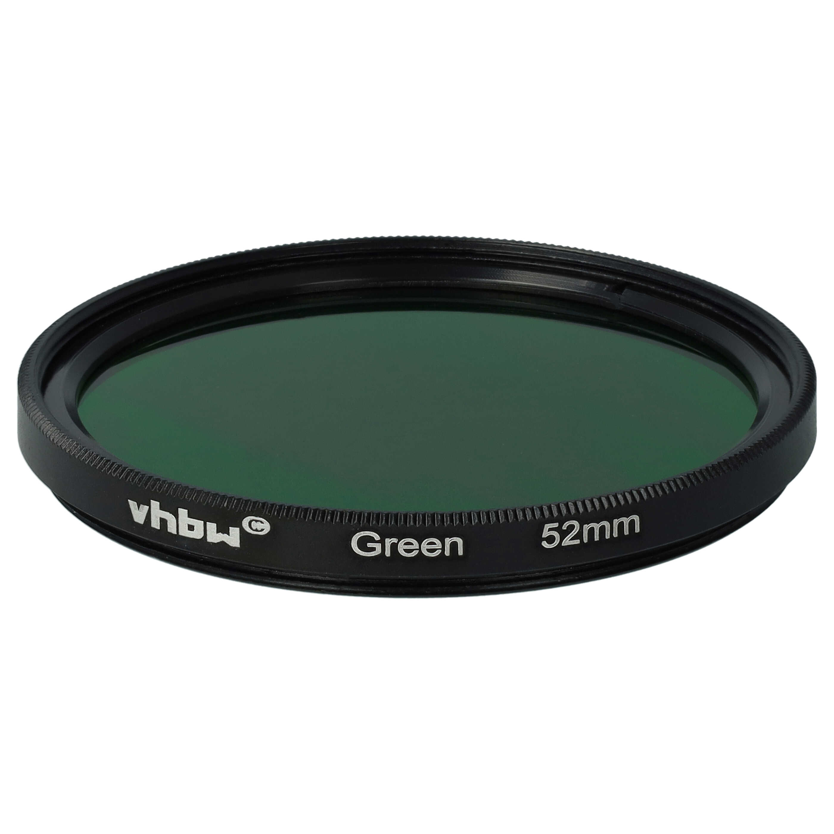 Filtr fotograficzny na obiektywy z gwintem 52 mm - filtr zielony
